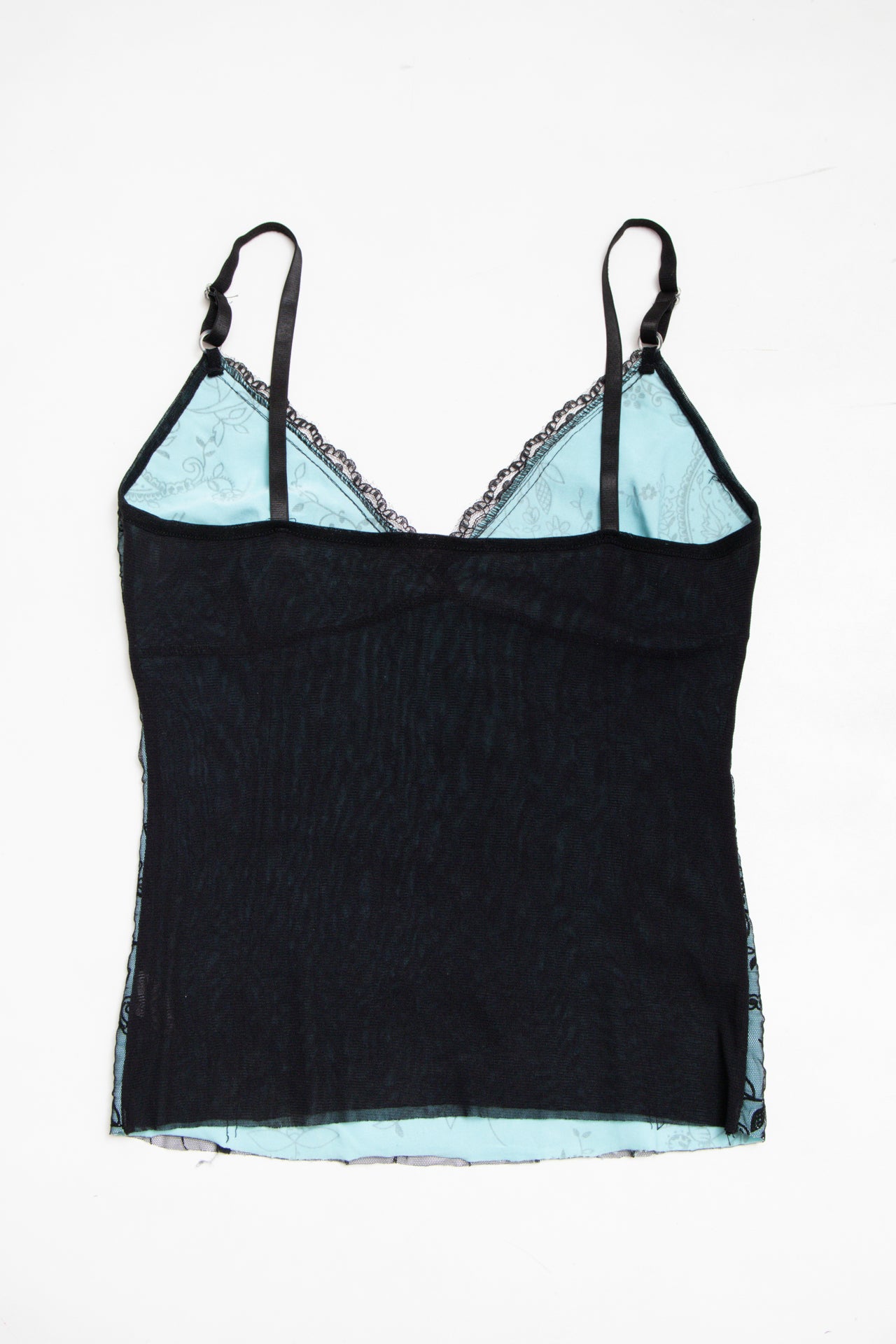 #165 teal lined lace cami | c. 164 | size 8