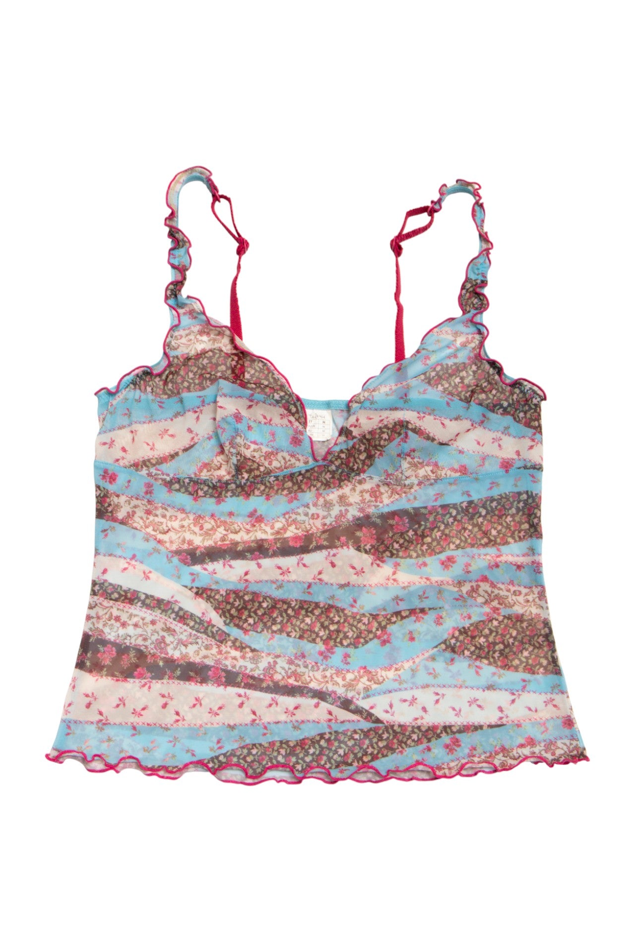 #166 Tezemis floral mesh cami | c. 164 | size 10