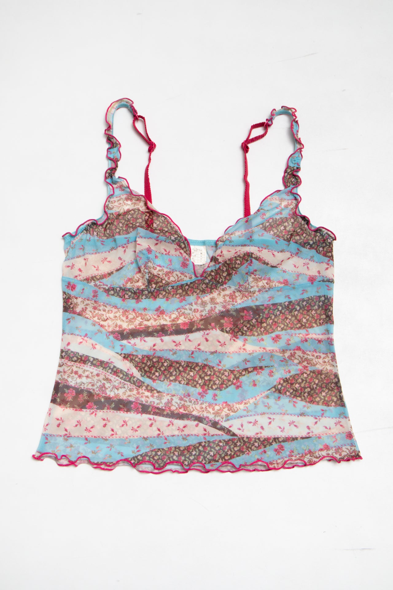 #166 Tezemis floral mesh cami | c. 164 | size 10