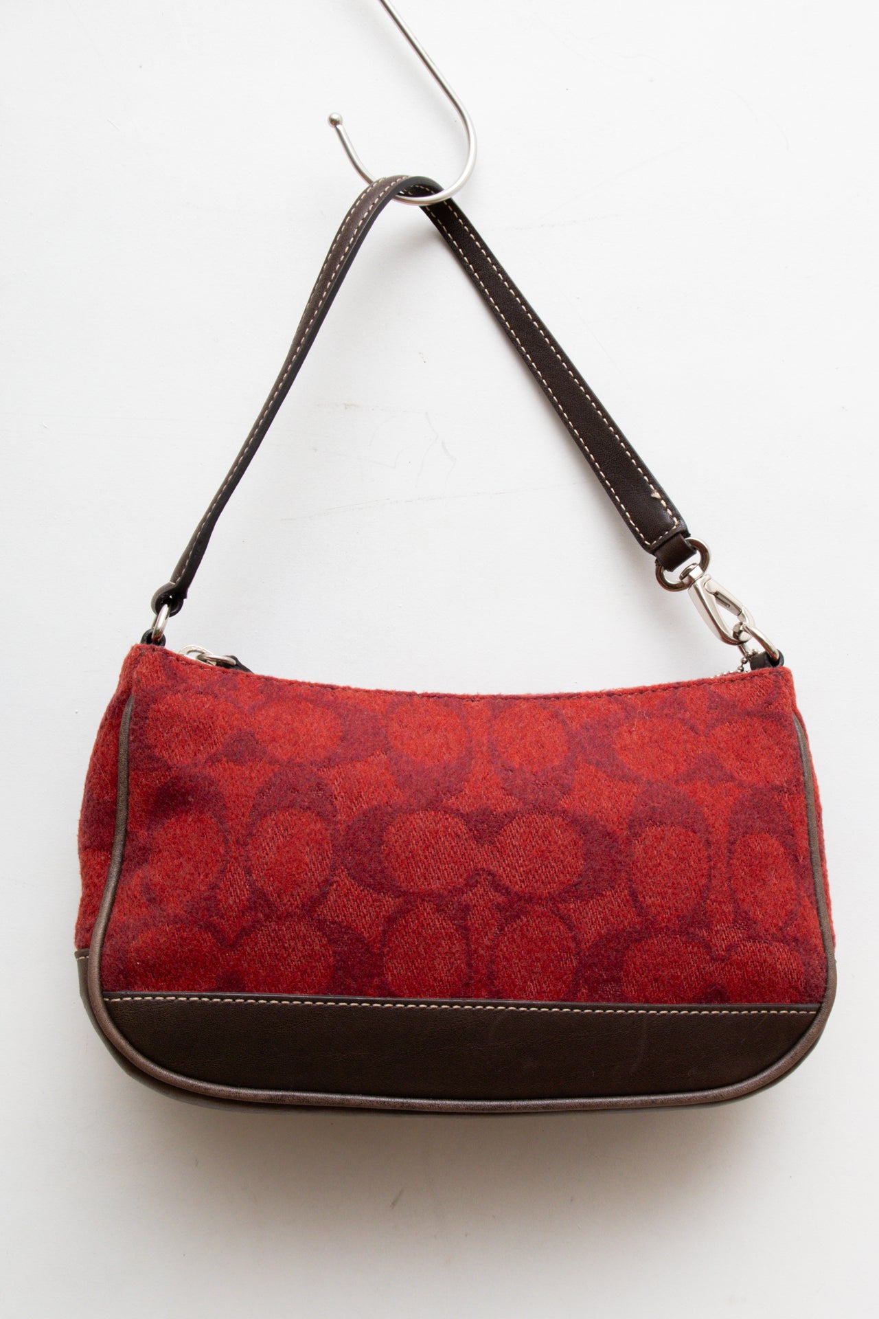 #110 Coach Burgundy Fluffy Demi Bag | Collection 139