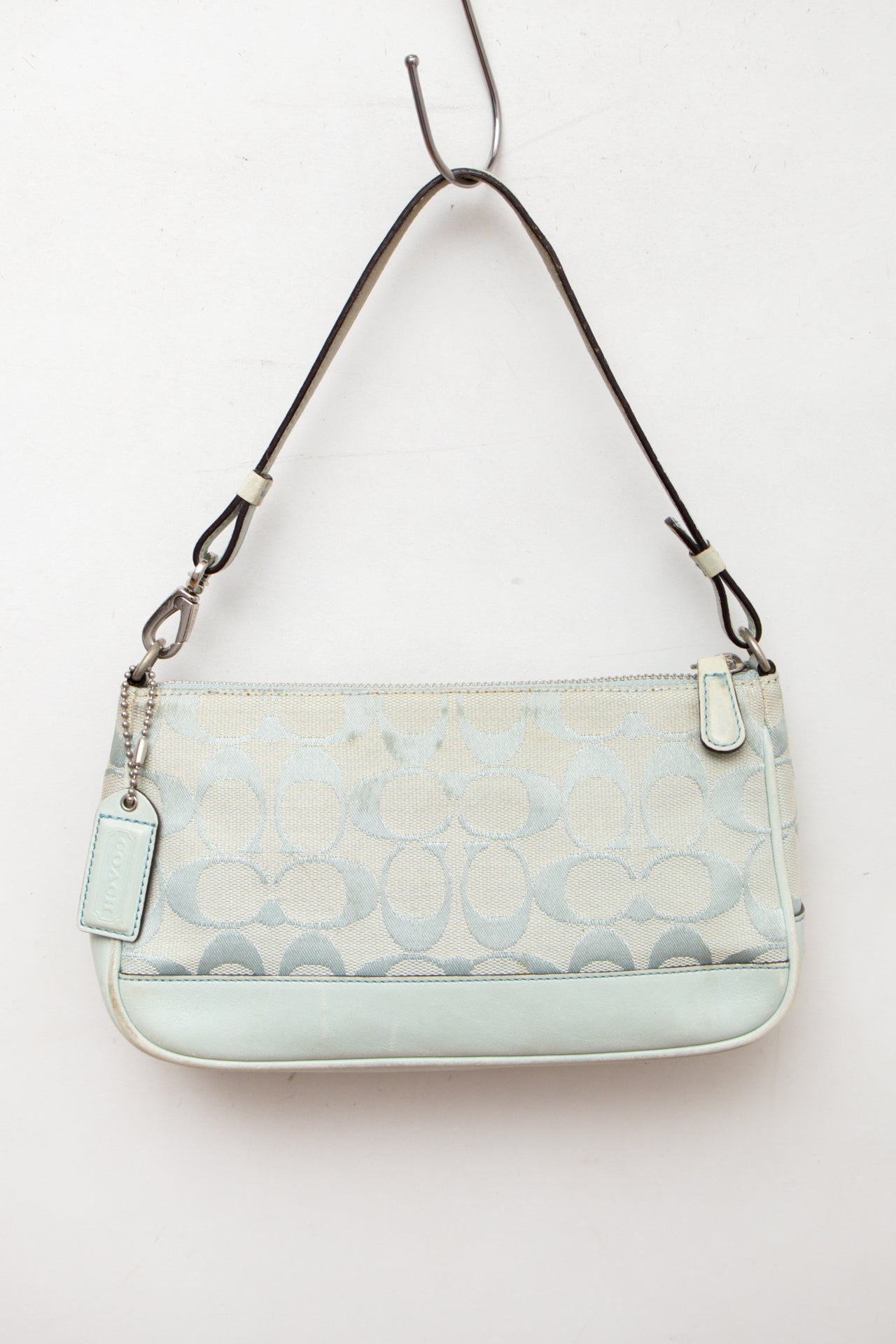 #191 Coach blue canvas/leather monogram demi bag | c. 164