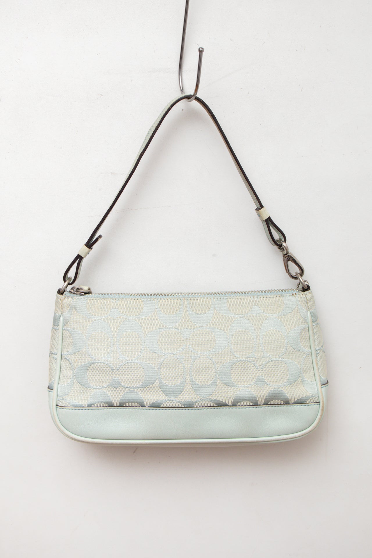 #191 Coach blue canvas/leather monogram demi bag | c. 164