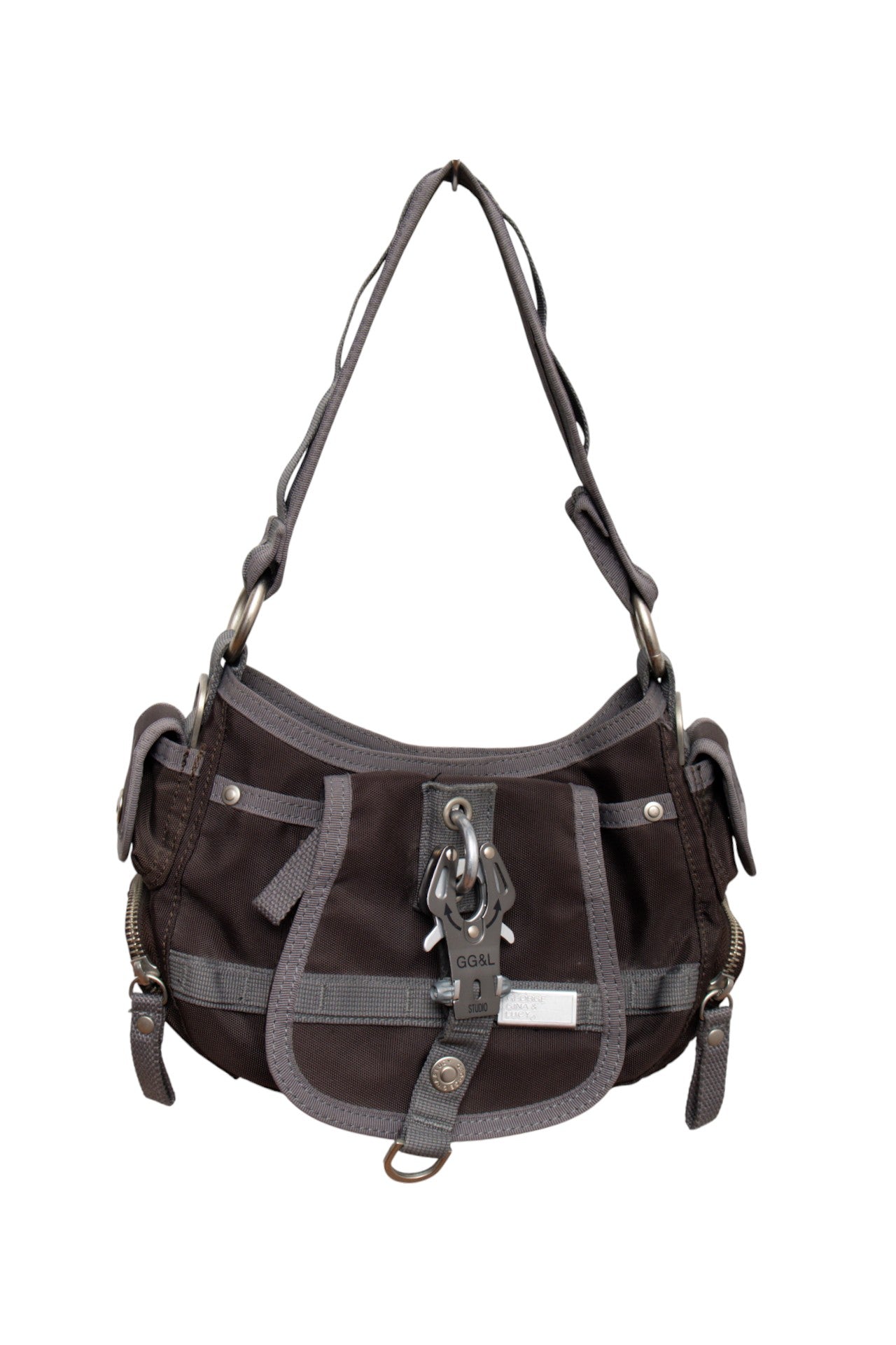 #195 GG&L brown/grey mini utility bag | c. 164