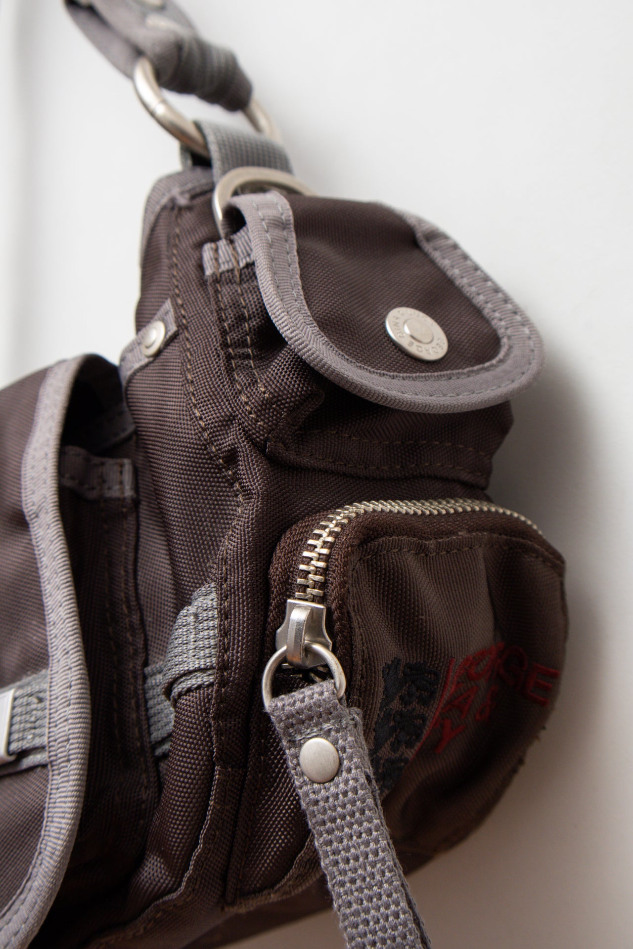#195 GG&L brown/grey mini utility bag | c. 164