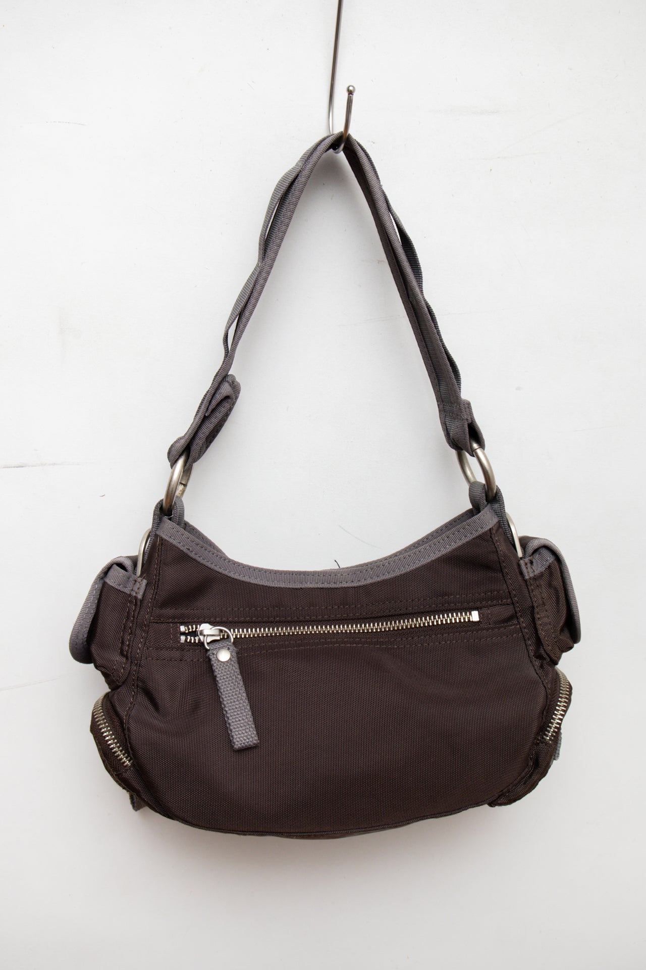 #195 GG&L brown/grey mini utility bag | c. 164