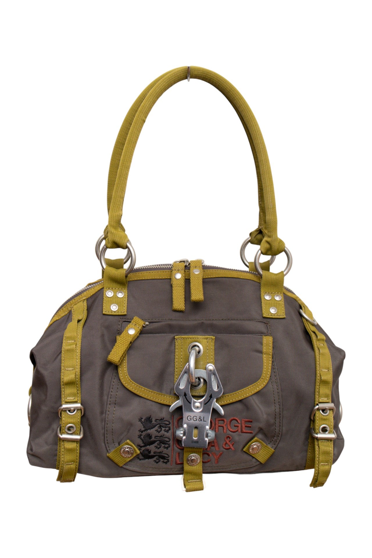 #196 GG&L green accent mini duffel bag | c. 164