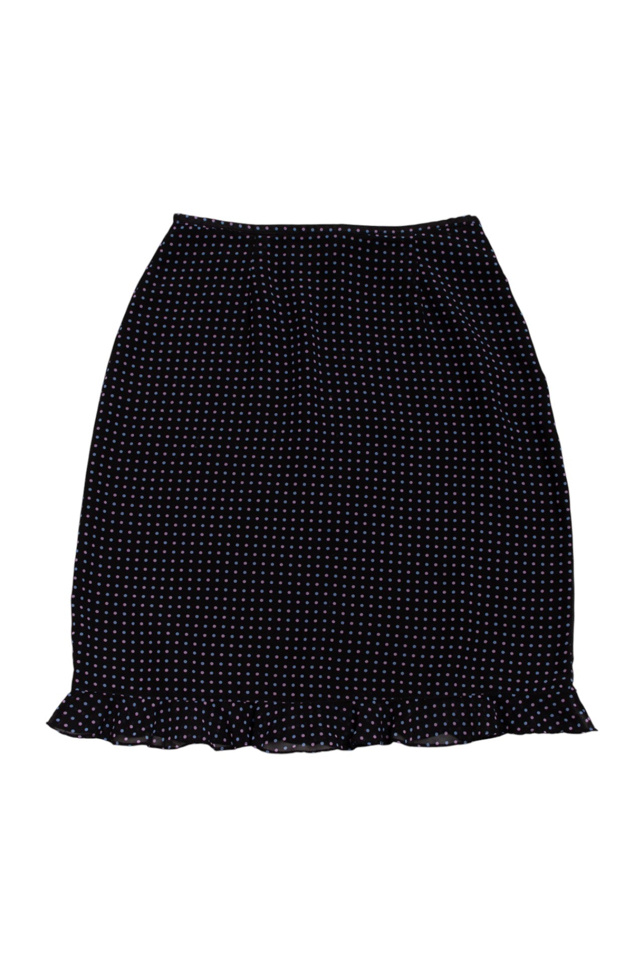#175 Kathie Lee polka dort frilled midi skirt | c. 164 | size 10