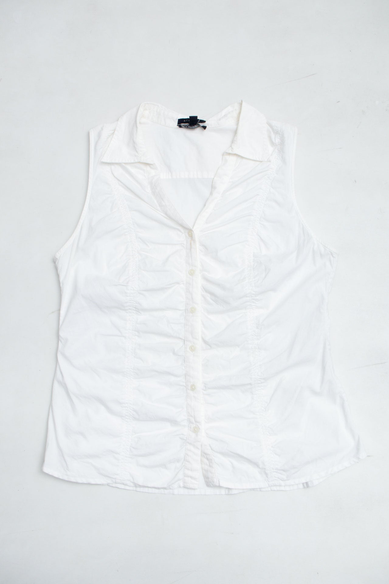 #31 Anne Klein White Rouched Tank | It's Britney Bitch | Size 12