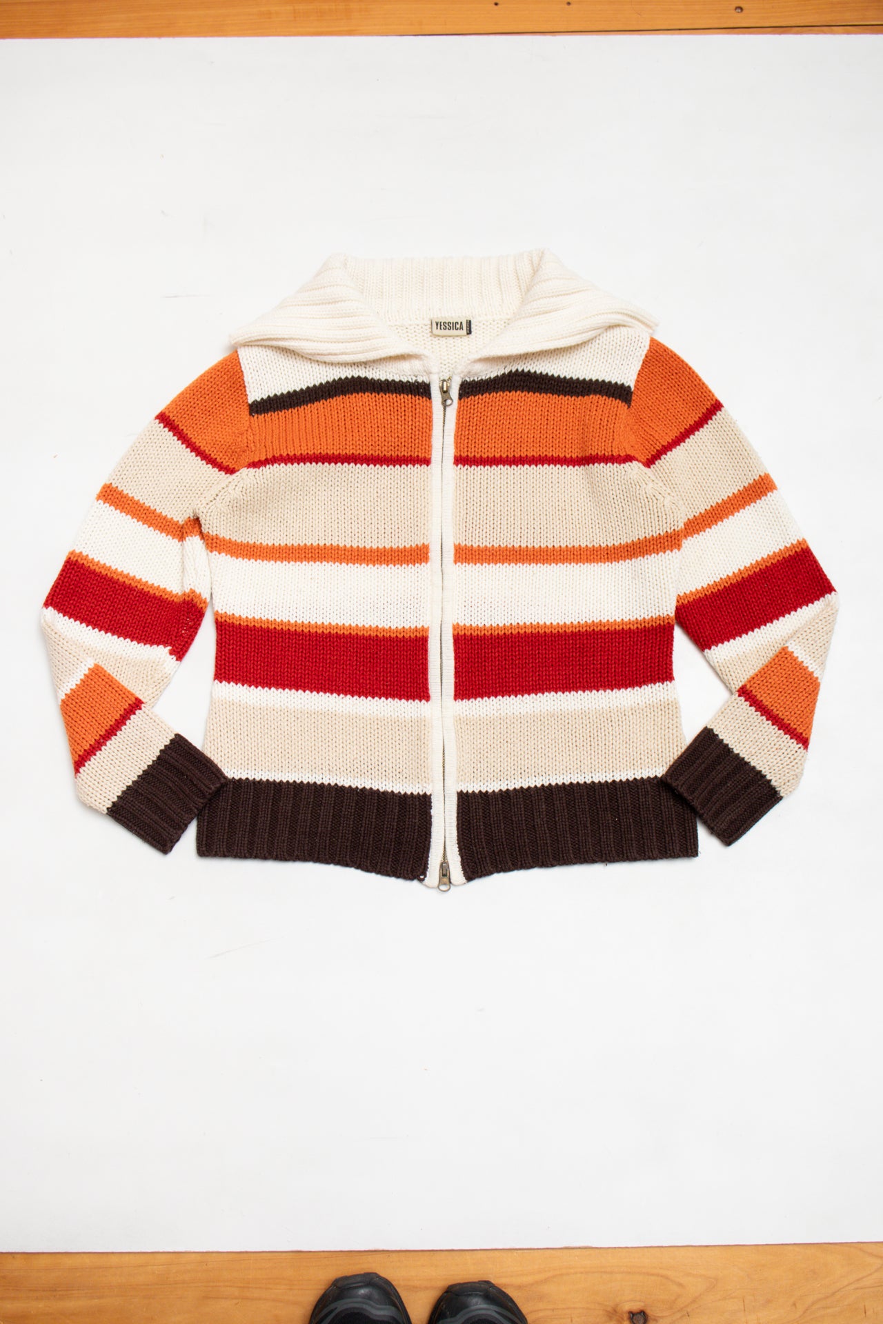 #179 Yessica zip up knit jumper | c. 164 | size 8/10