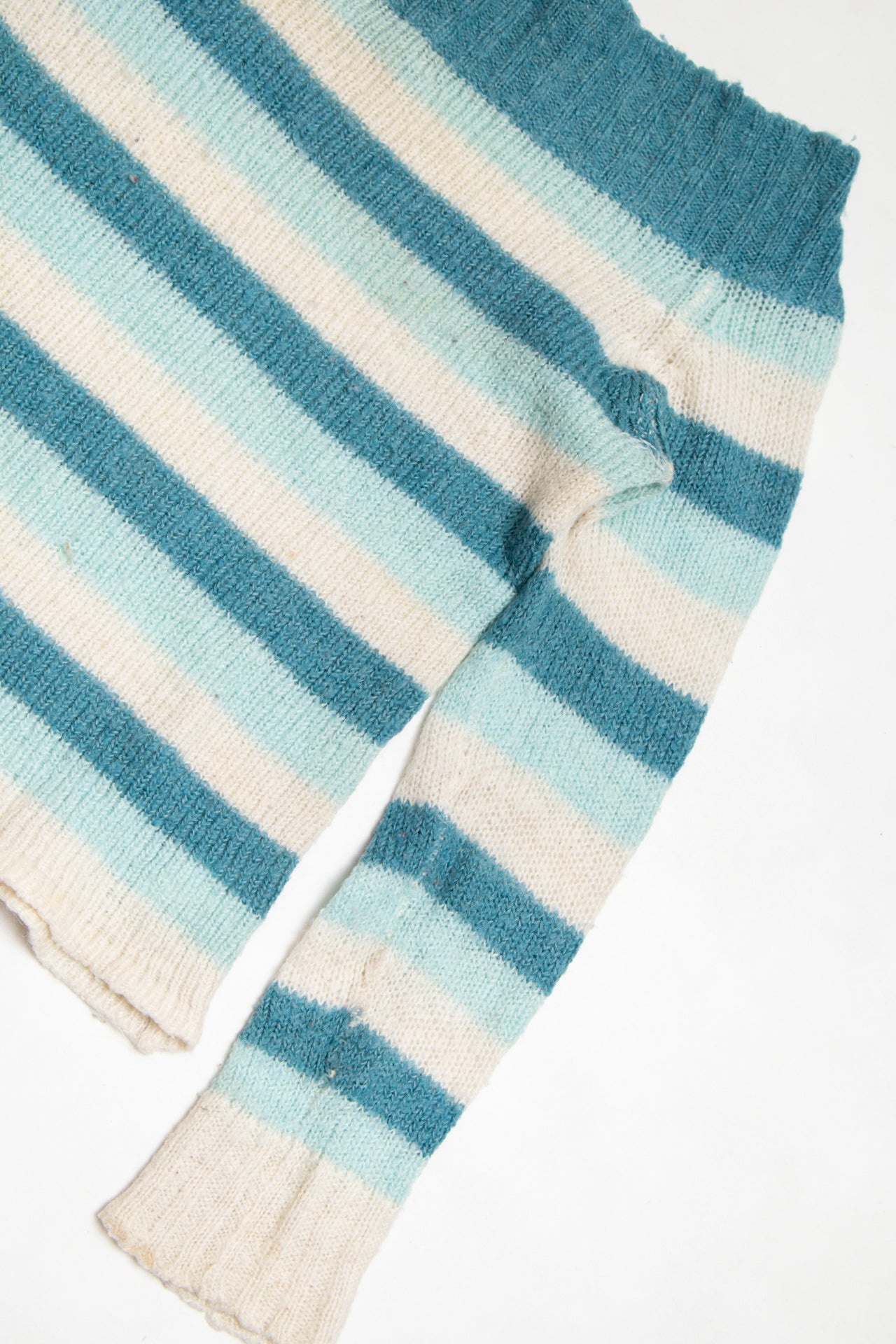 #180 Mohair blend teal/white jumper | c. 164 | size 8