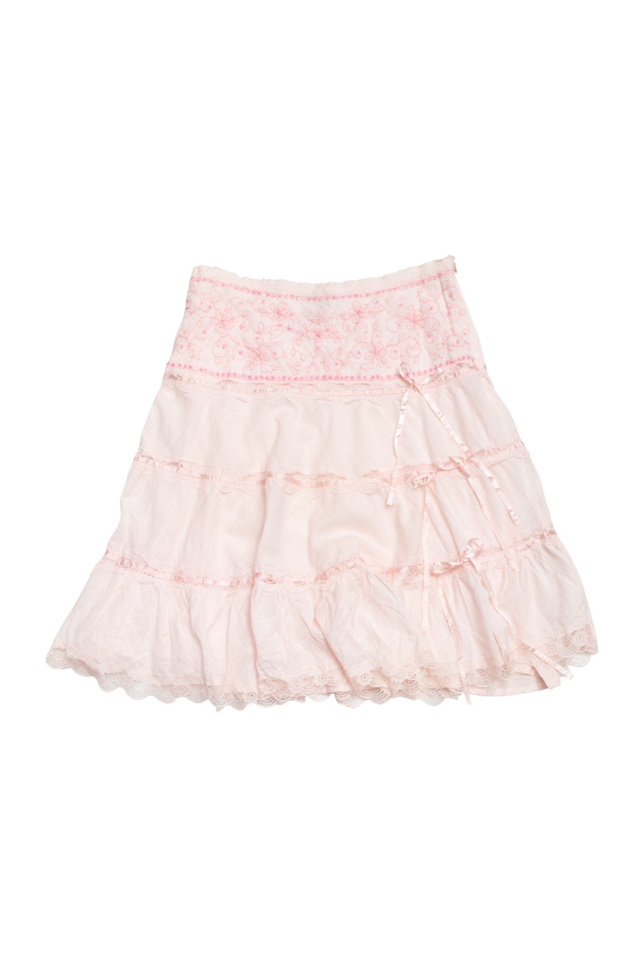 #186 Passport cotton laced trim flowy skirt | c. 164 | size 8/10