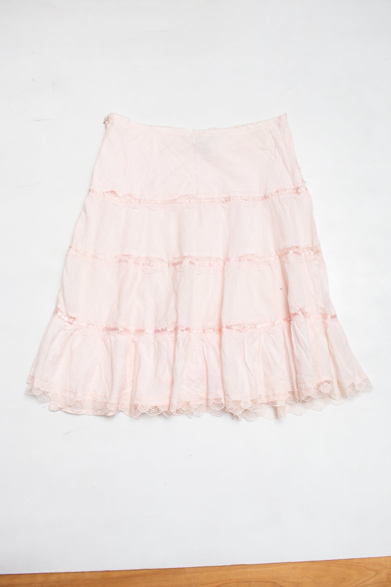 #186 Passport cotton laced trim flowy skirt | c. 164 | size 8/10