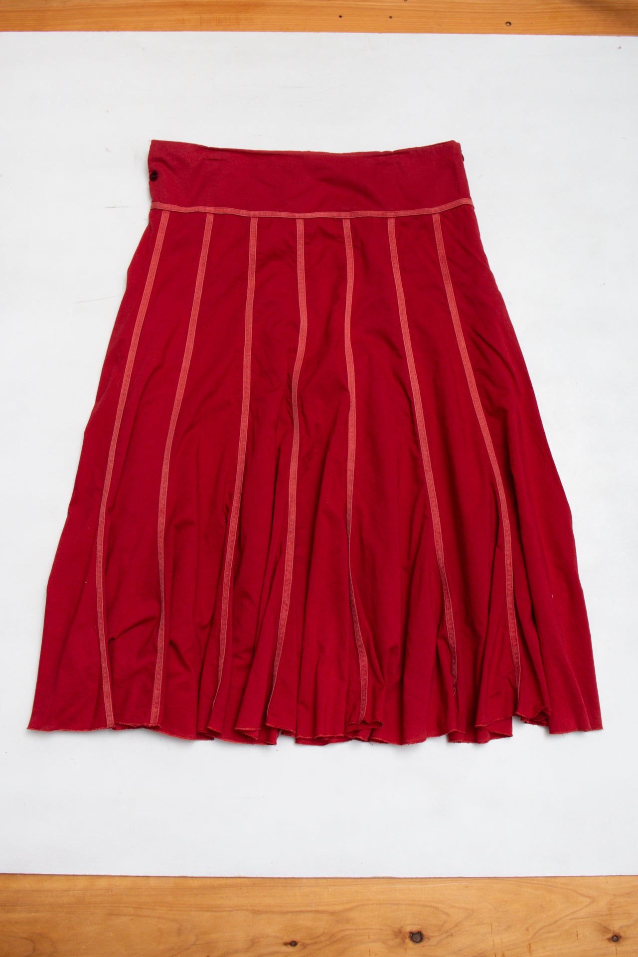 #198 Jigsaw lined cotton midi skirt | c. 164 | size 10