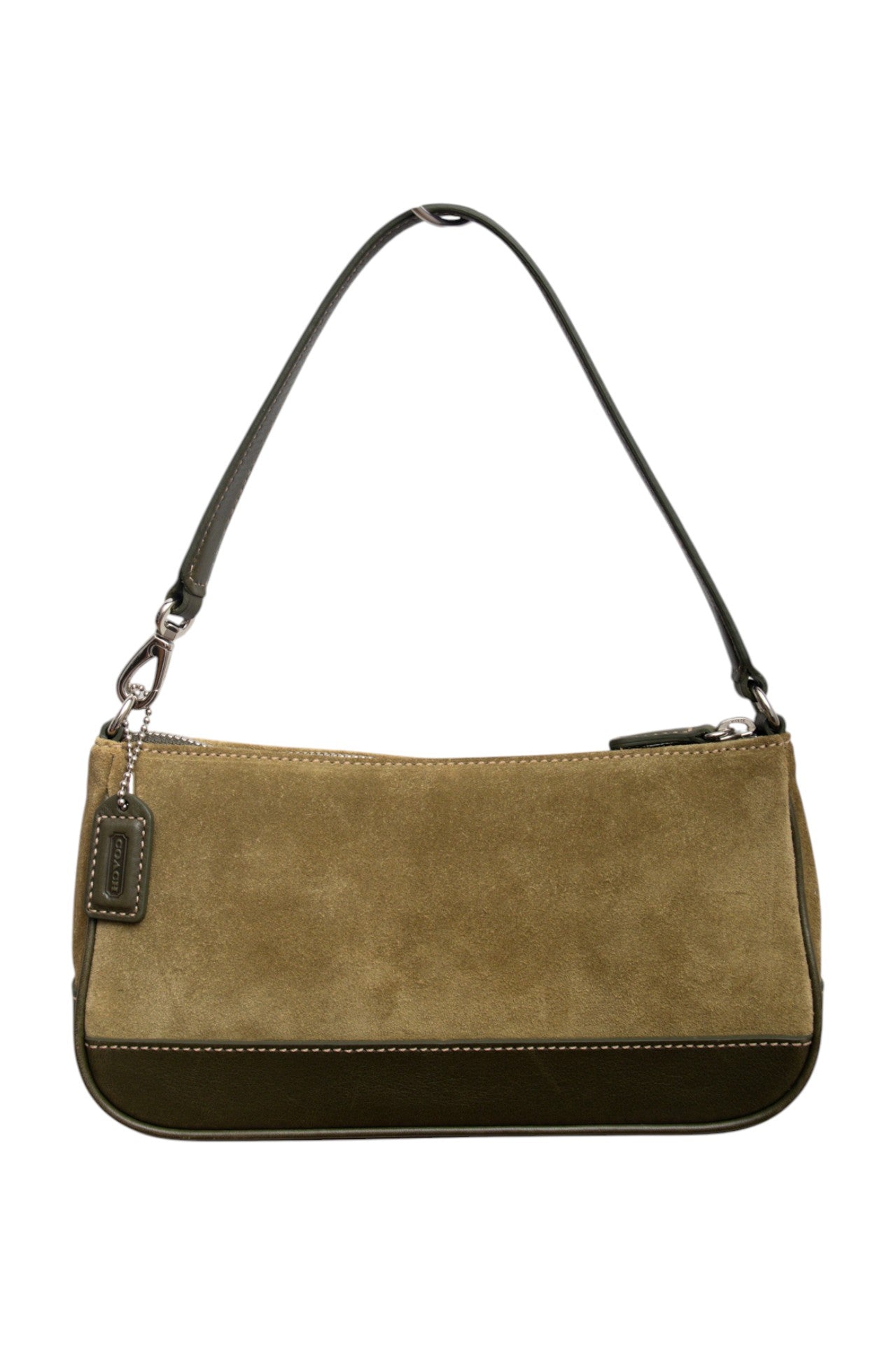 #191 Coach suede green Demi Bag | c. 156