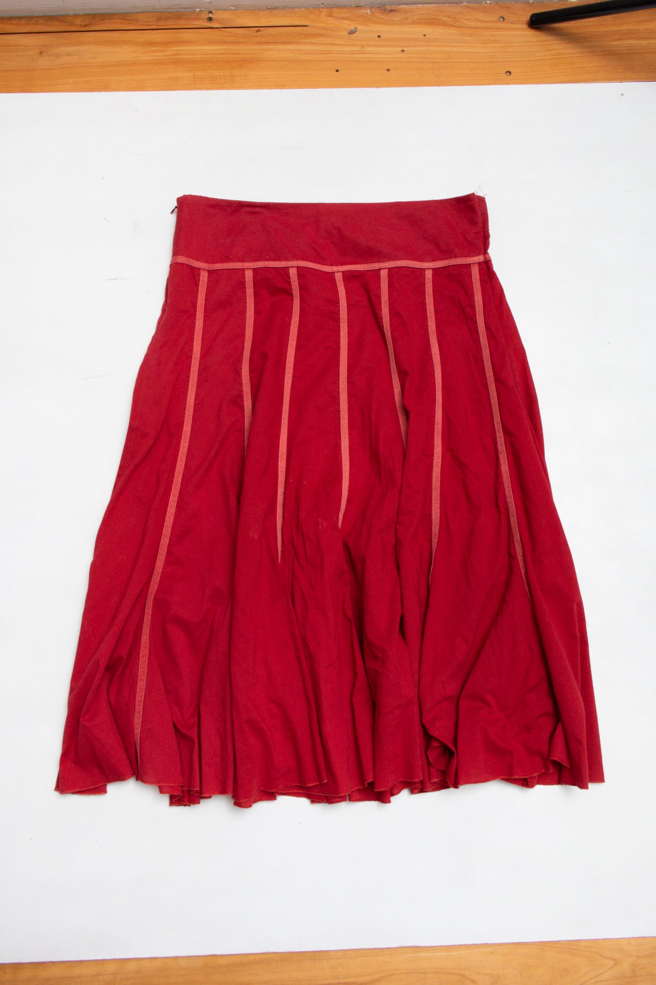 #198 Jigsaw lined cotton midi skirt | c. 164 | size 10