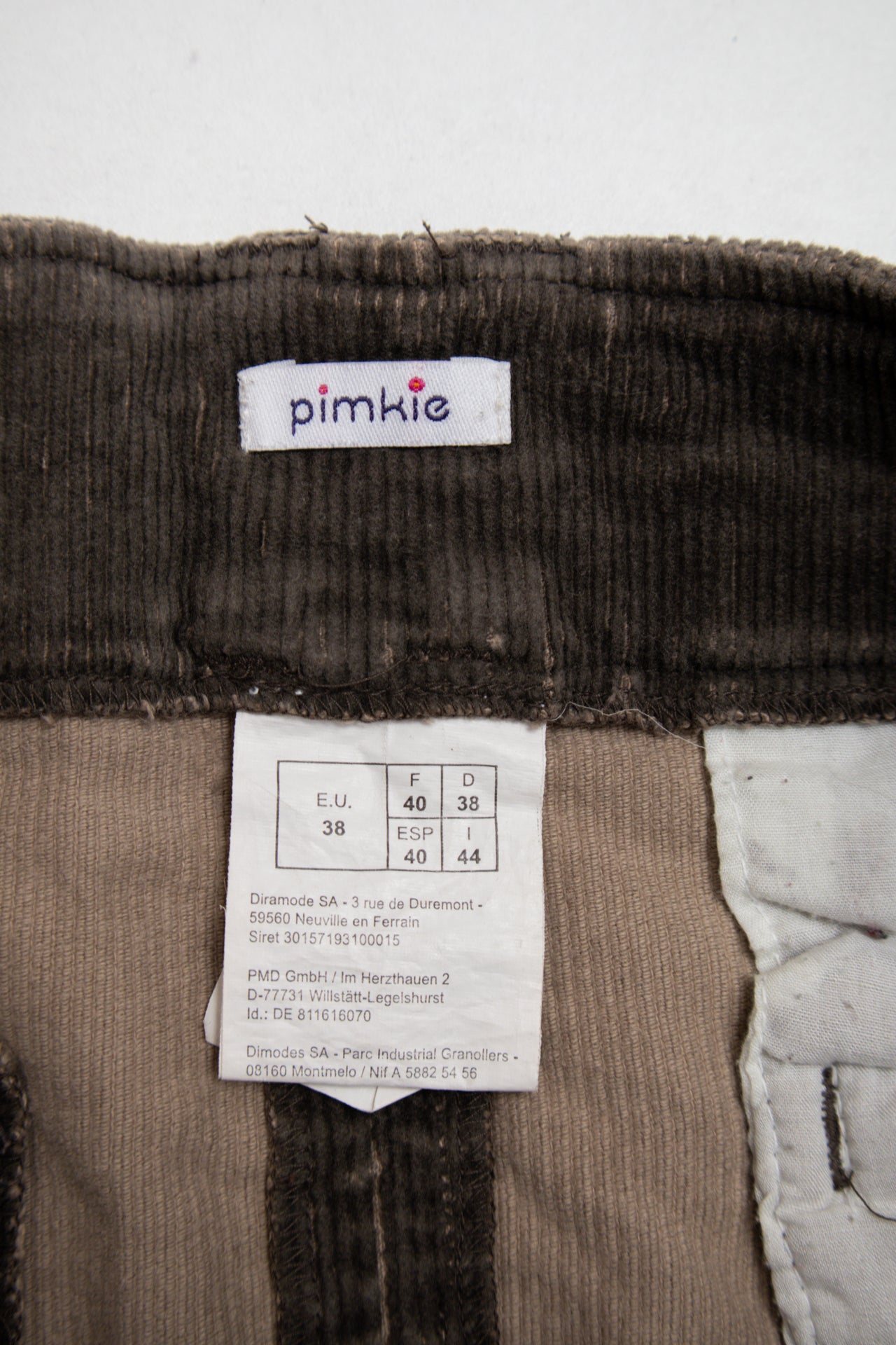 #199 Pimkie grey corduroy mini skirt | c. 164 | size 10