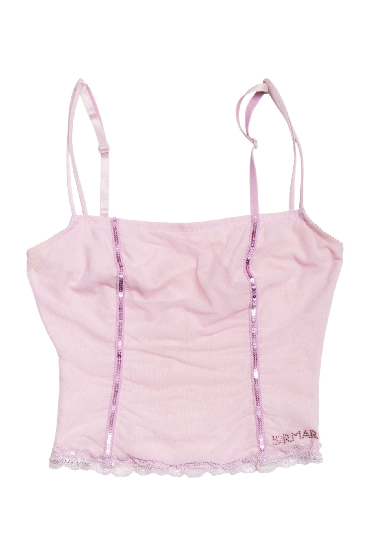 #207 Rhinestoned sequinned lilac corset | c. 164 | size 8