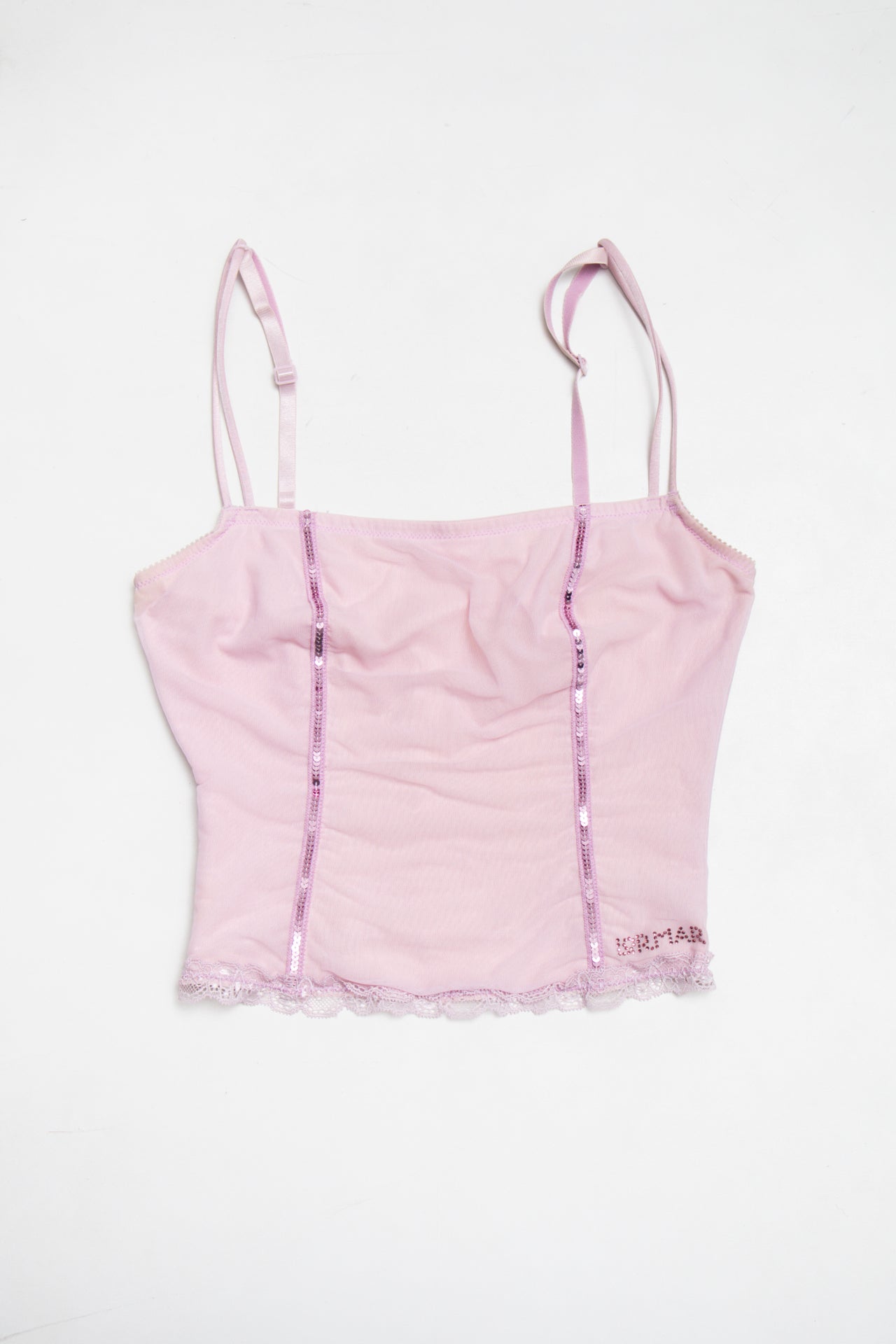 #207 Rhinestoned sequinned lilac corset | c. 164 | size 8