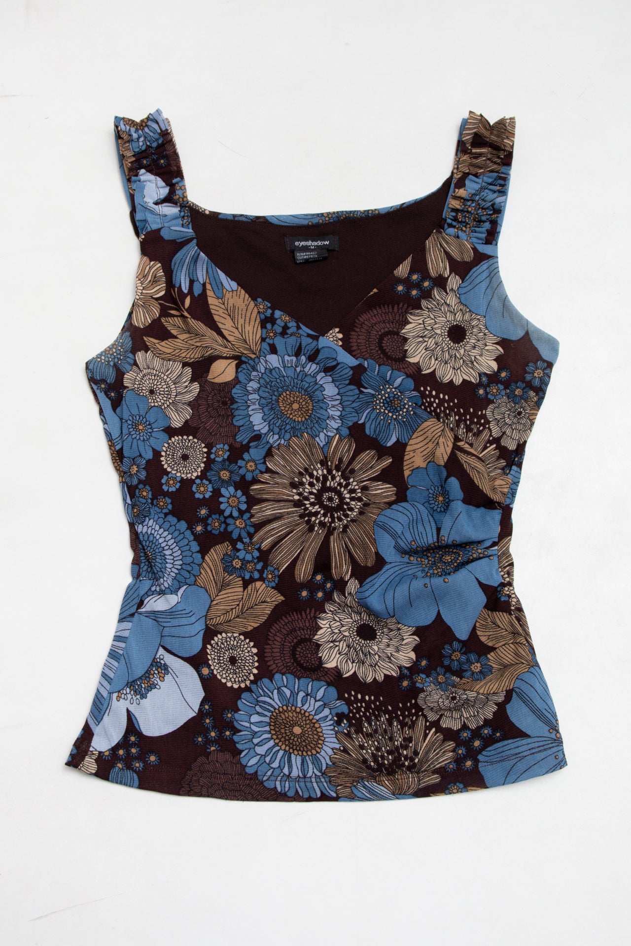 #209 Eyeshadow floral asymmetrical tank | c. 164 | size 10