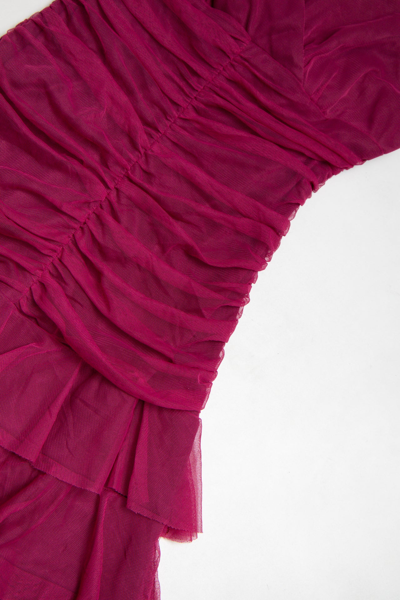 #215 Zam Zam plum ruched mini dress | c. 164 | size 6