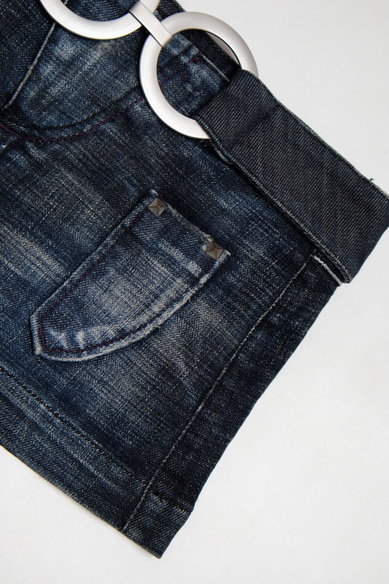#01 Miss Sixty ring dark wash mini skirt | c. 165 | size 6-8