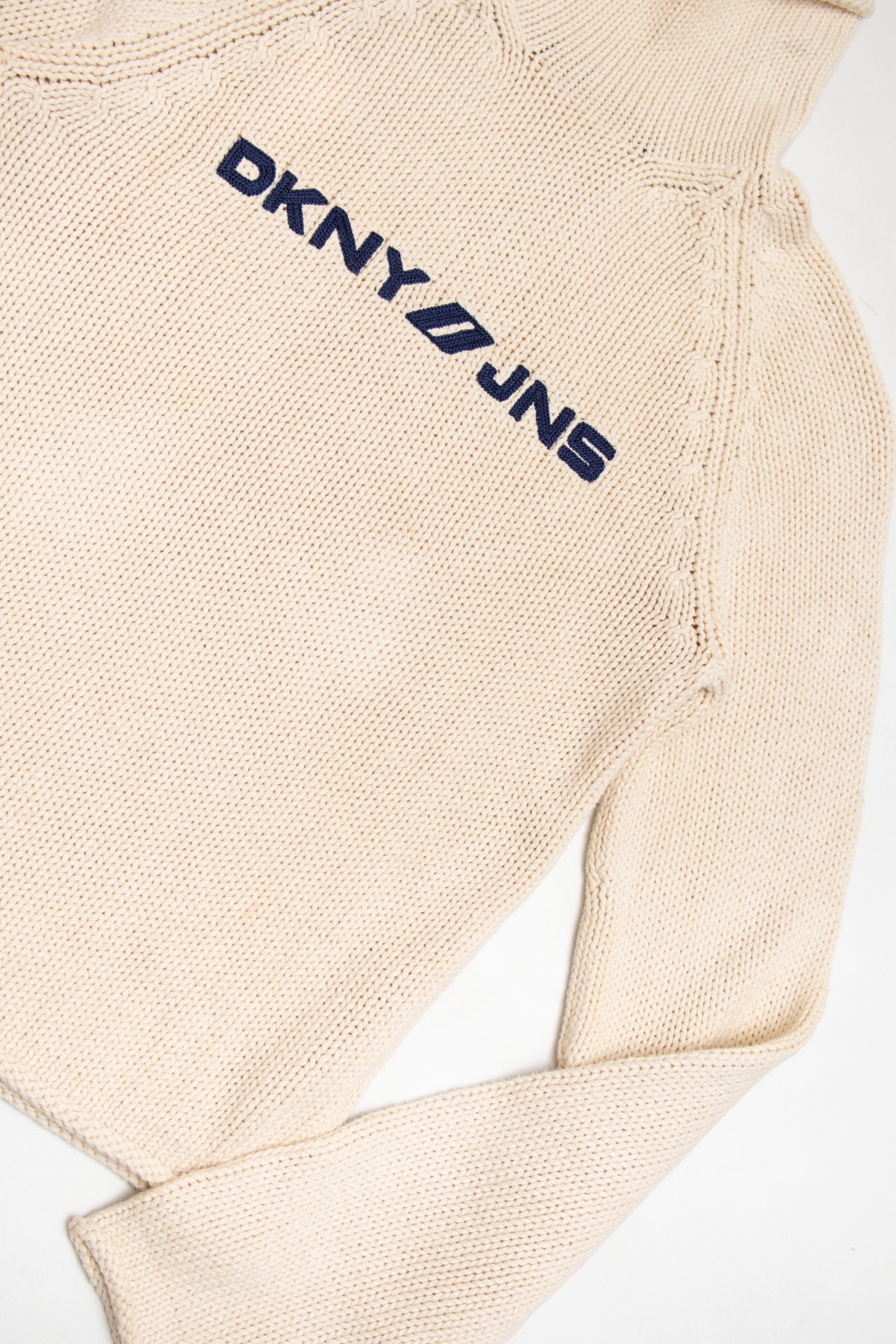 #05 DKNY *cream cotton turtle neck jumper | c. 165 | size 8/10