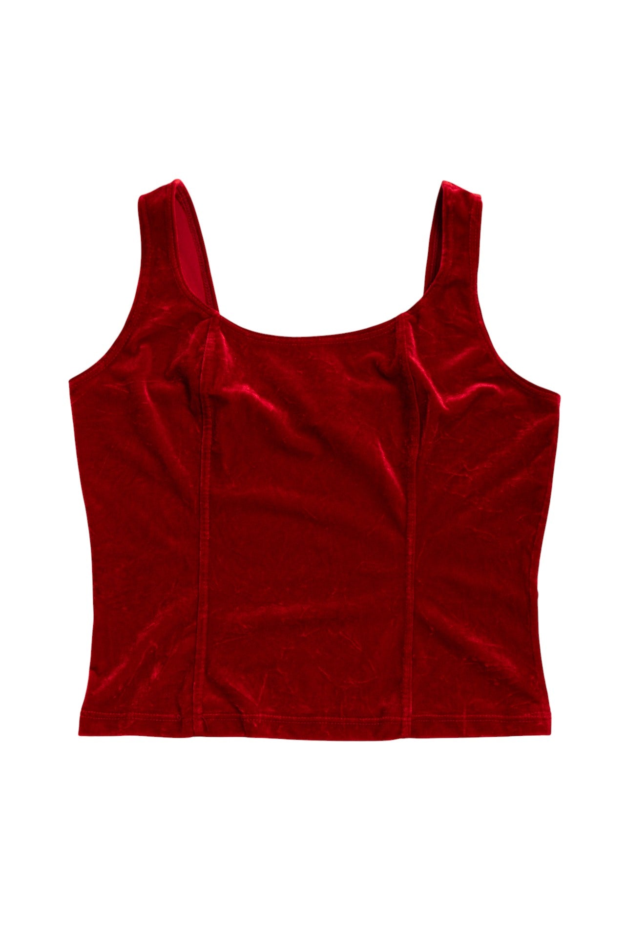 #15 Made in USA red velvet panelled fitted top | c. 165 | size 12