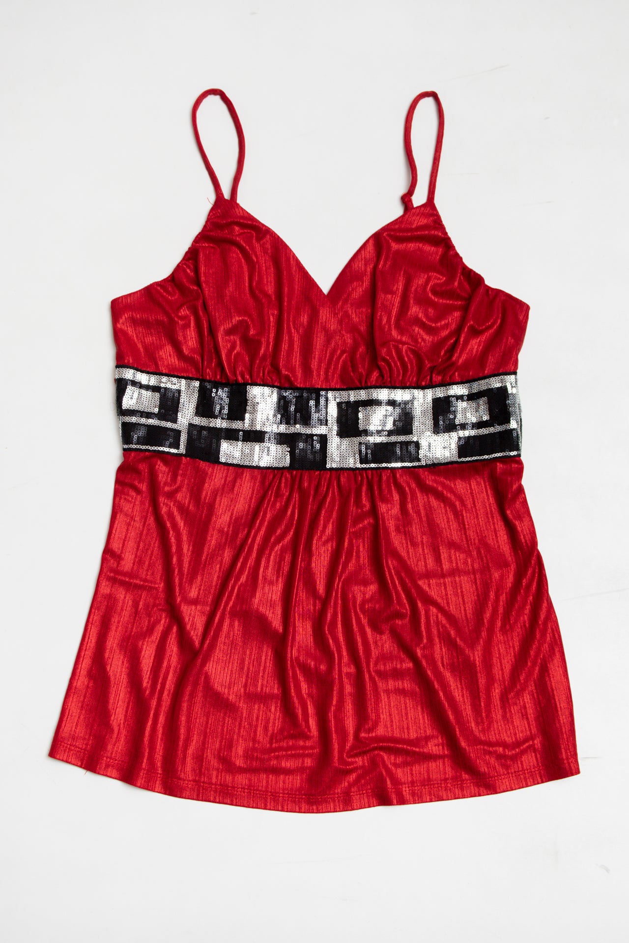 #16 No Excuse Y2K cami sequinned top | c. 165 | size 10/12