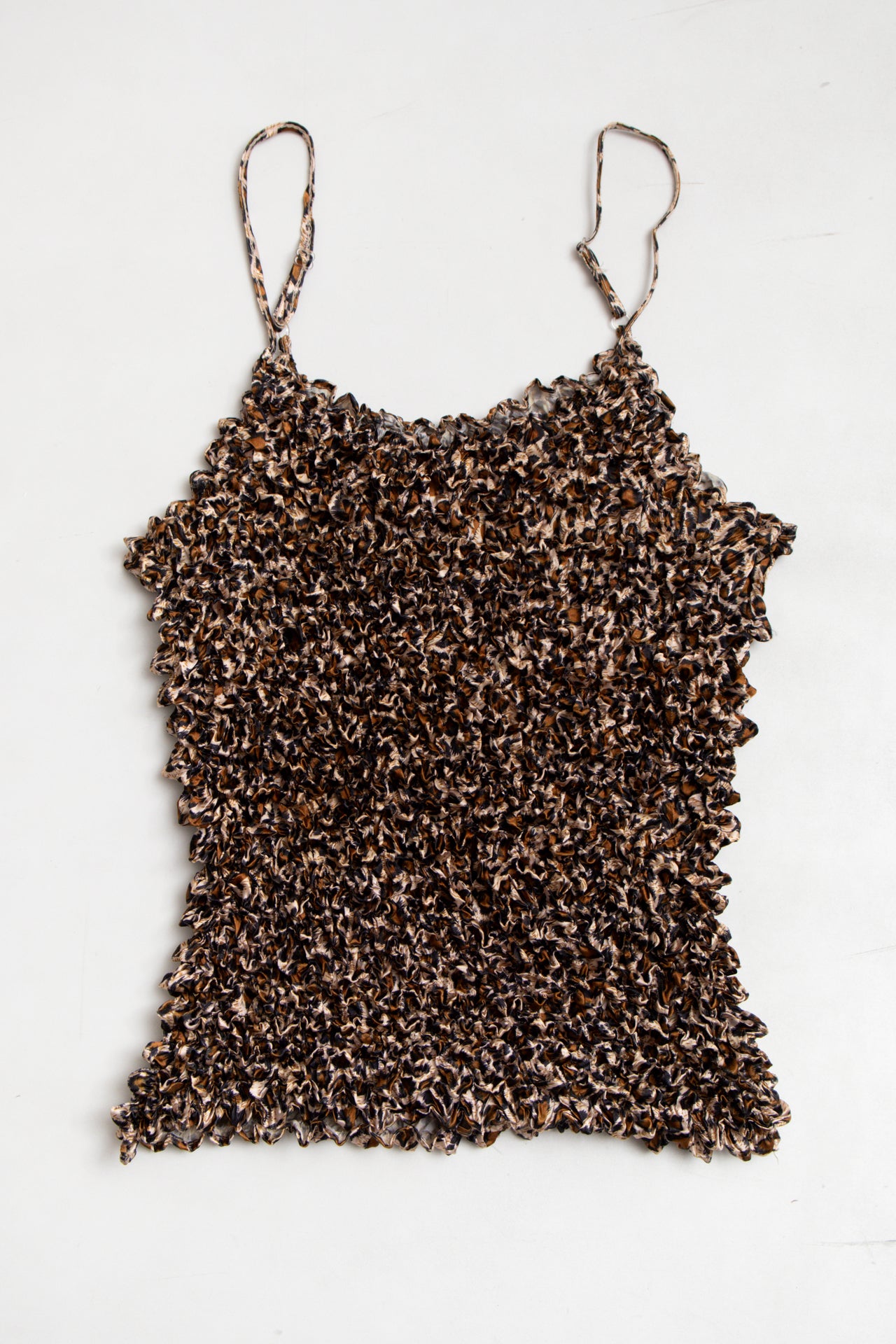 #17 Leopard print popcorn cami | c. 165 | size 10/12/14