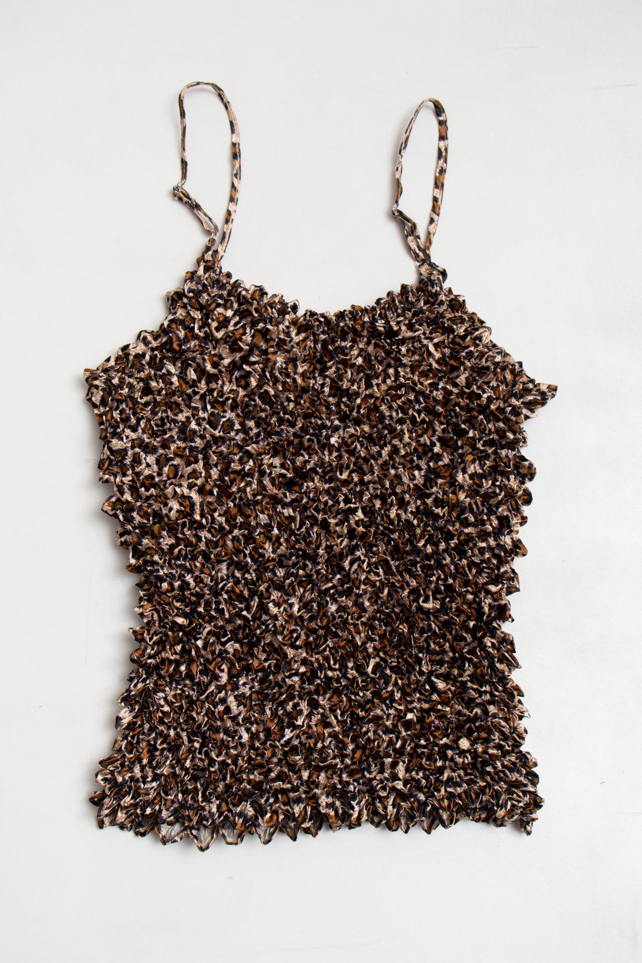 #17 Leopard print popcorn cami | c. 165 | size 10/12/14