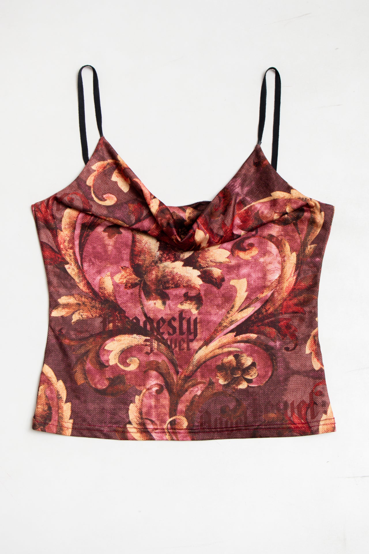 #18 Sepia cow-neck graphic tank | c. 165 | size 10