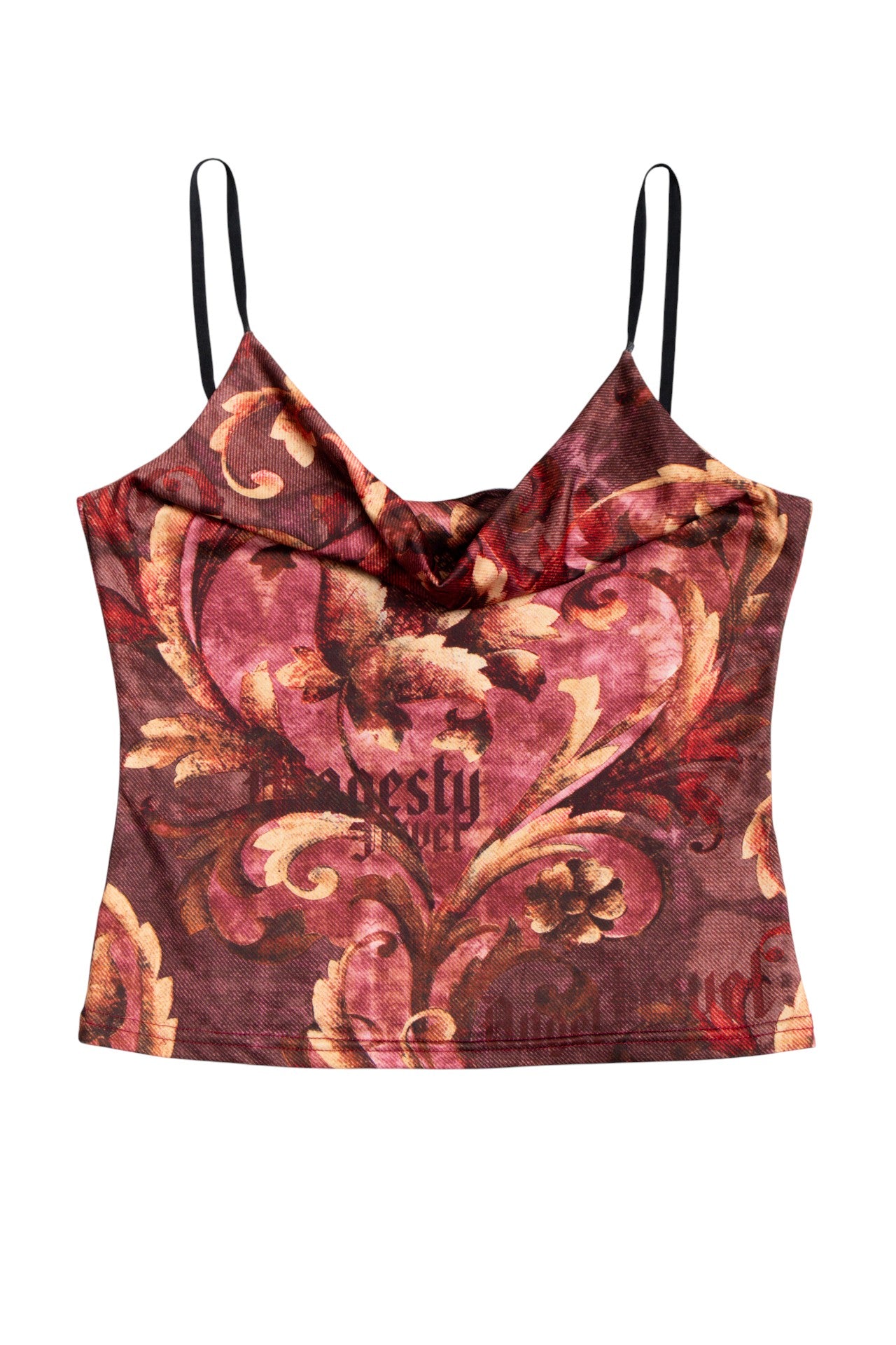 #18 Sepia cow-neck graphic tank | c. 165 | size 10