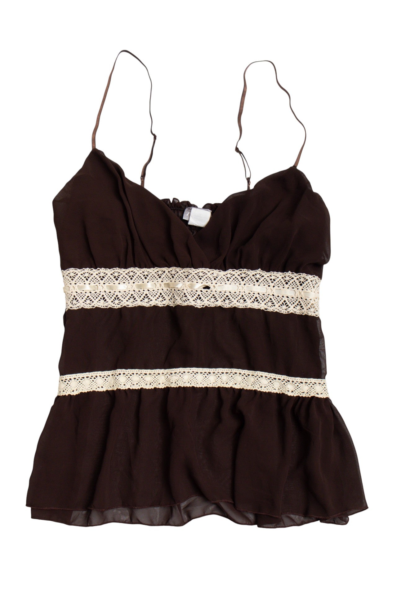 #19 Rave lace cotton trim fitted cami | c. 165 | size 12