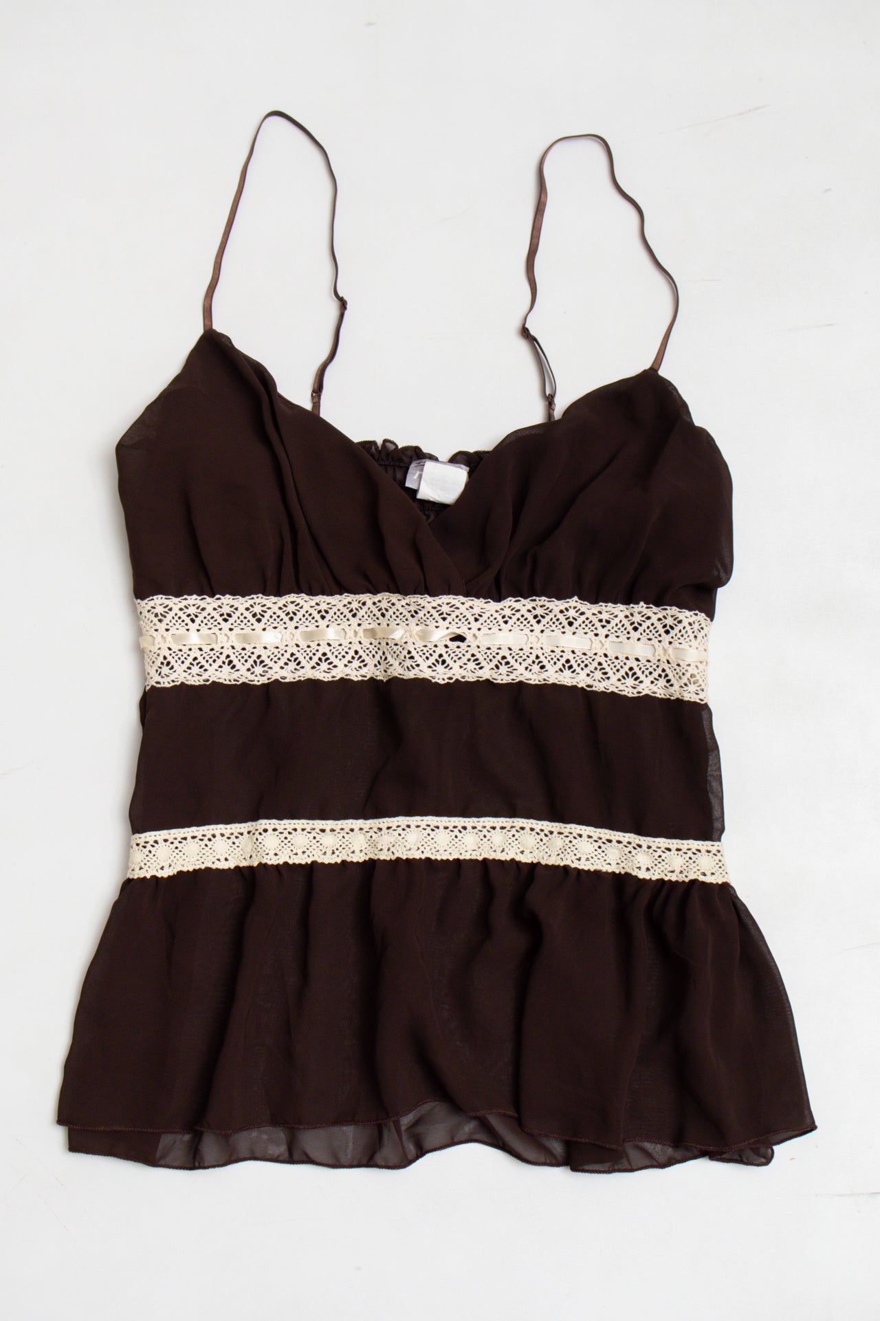 #19 Rave lace cotton trim fitted cami | c. 165 | size 12