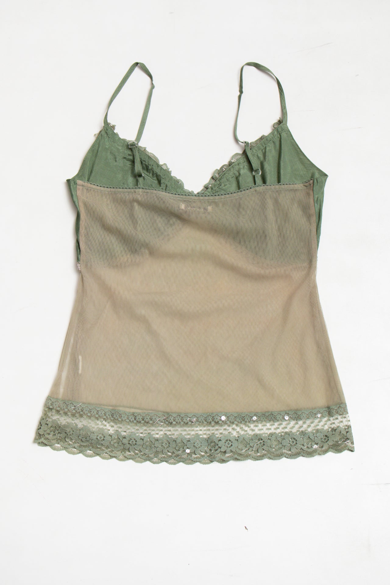 #29 Extyn sage green sequinned cami | c. 165 | size 10