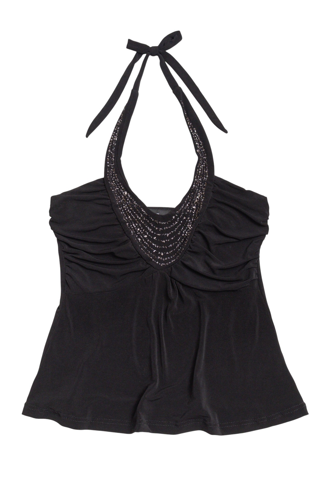 #31 BCX beaded ruched halter top | c. 165 | size 10