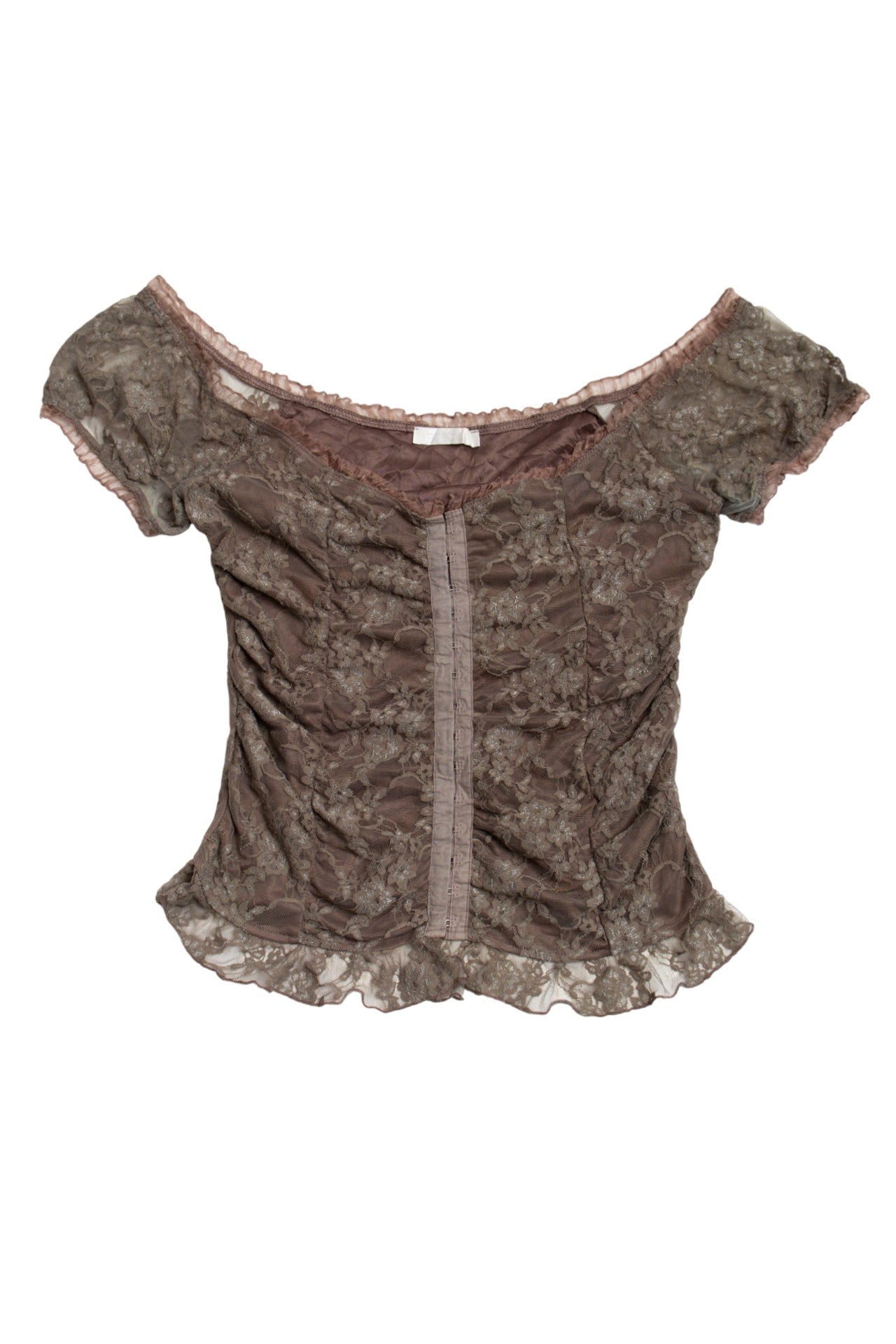 #37 Promod lined lace cow-neck top | c. 165 | size 10/12