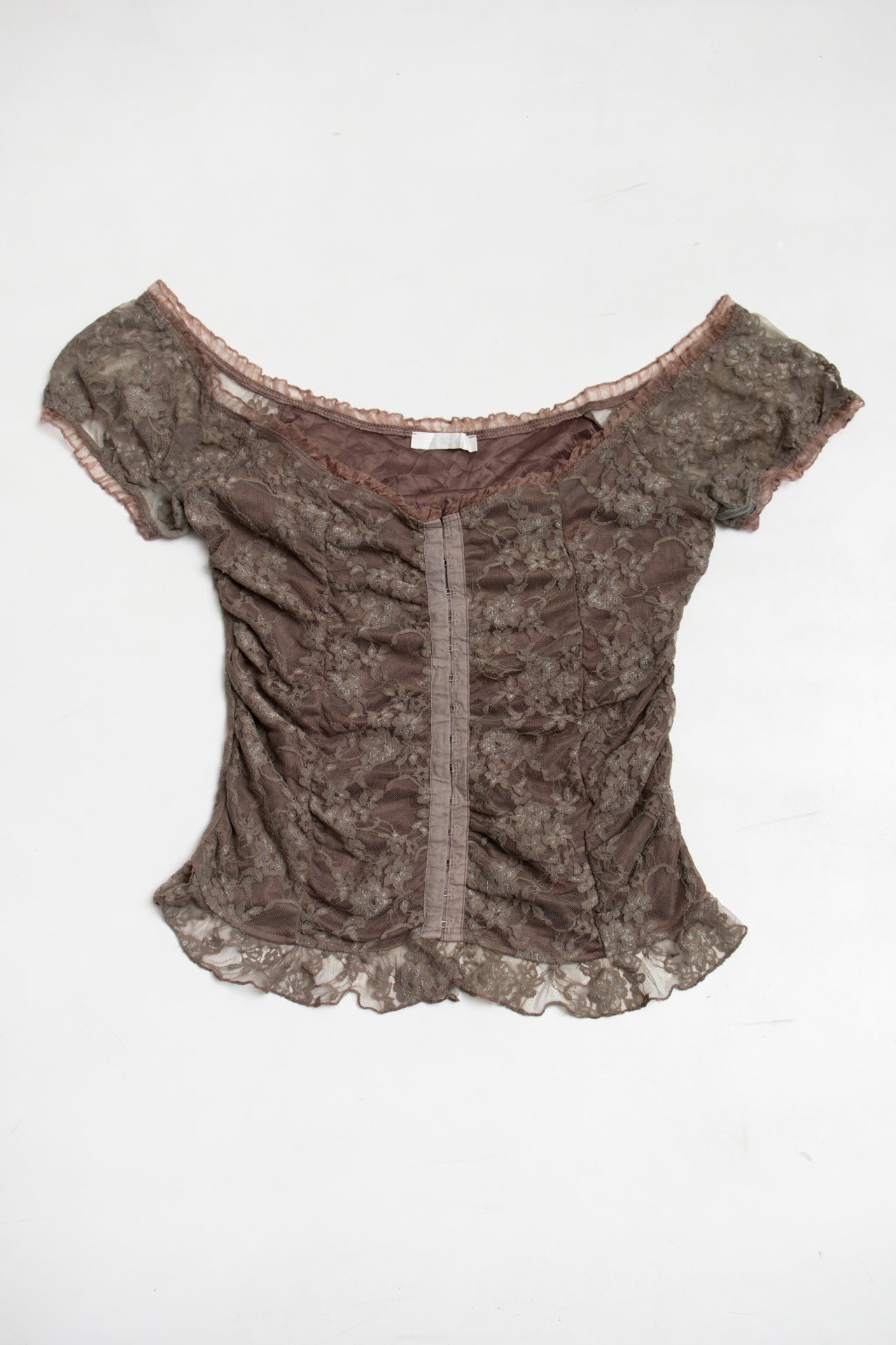 #37 Promod lined lace cow-neck top | c. 165 | size 10/12