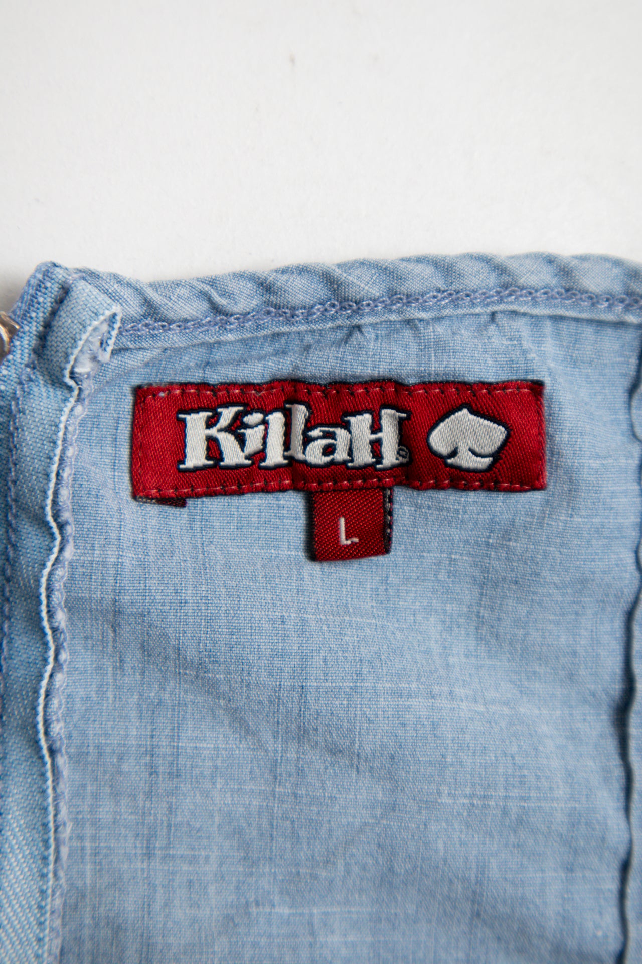 #38 Killah ruched chest denim top | c. 165 | size 8/10