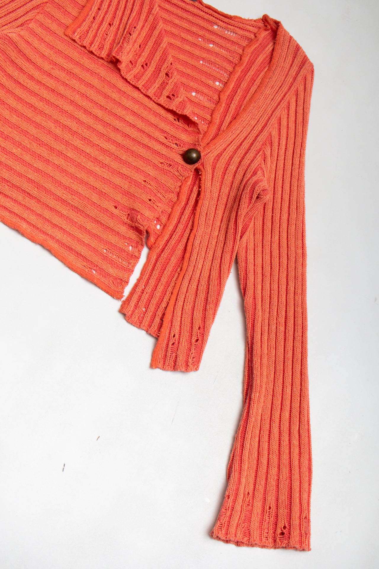 #242 Patrick Beal asym distressed cardi | c. 156 | size 10