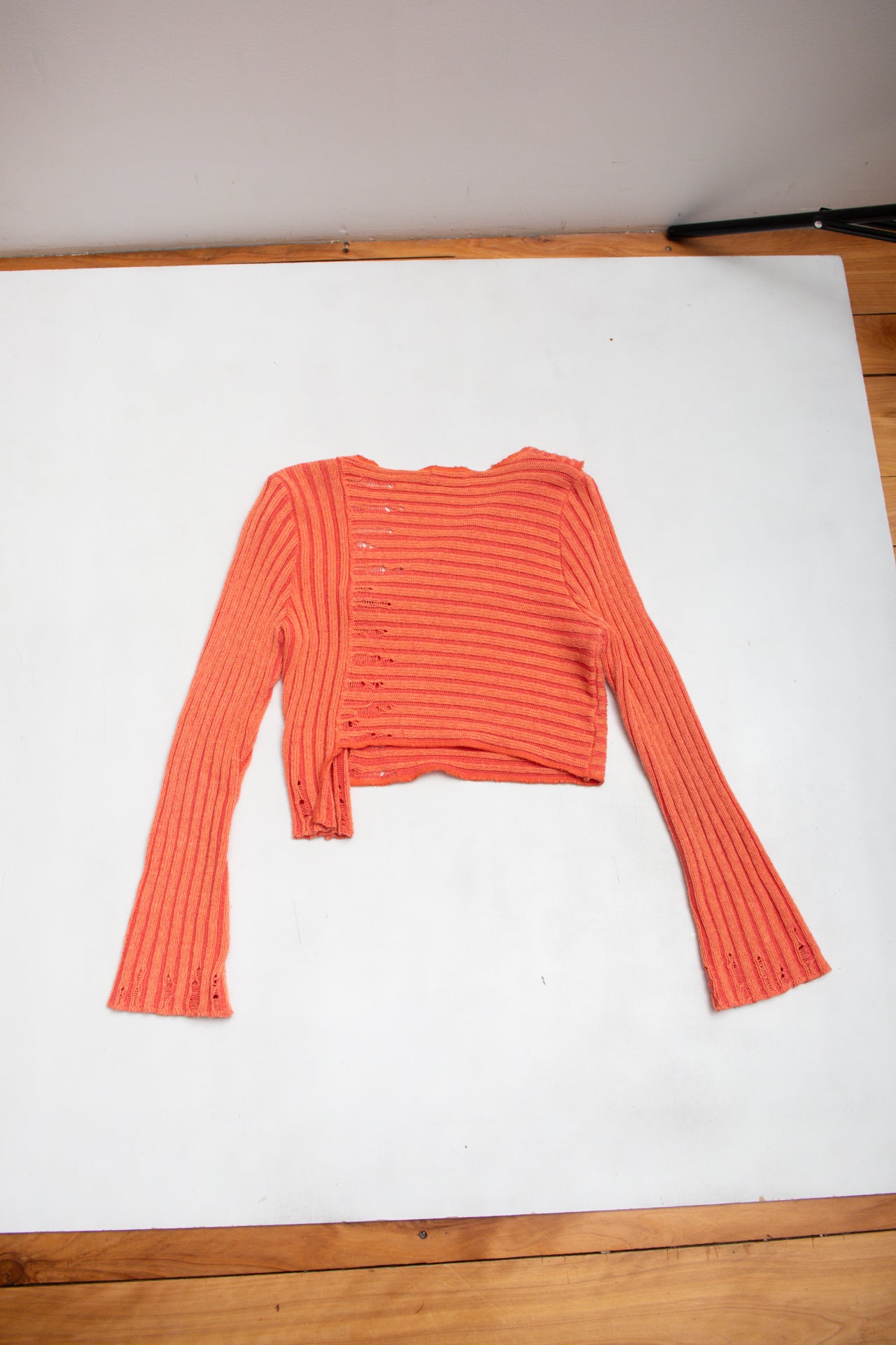 #242 Patrick Beal asym distressed cardi | c. 156 | size 10