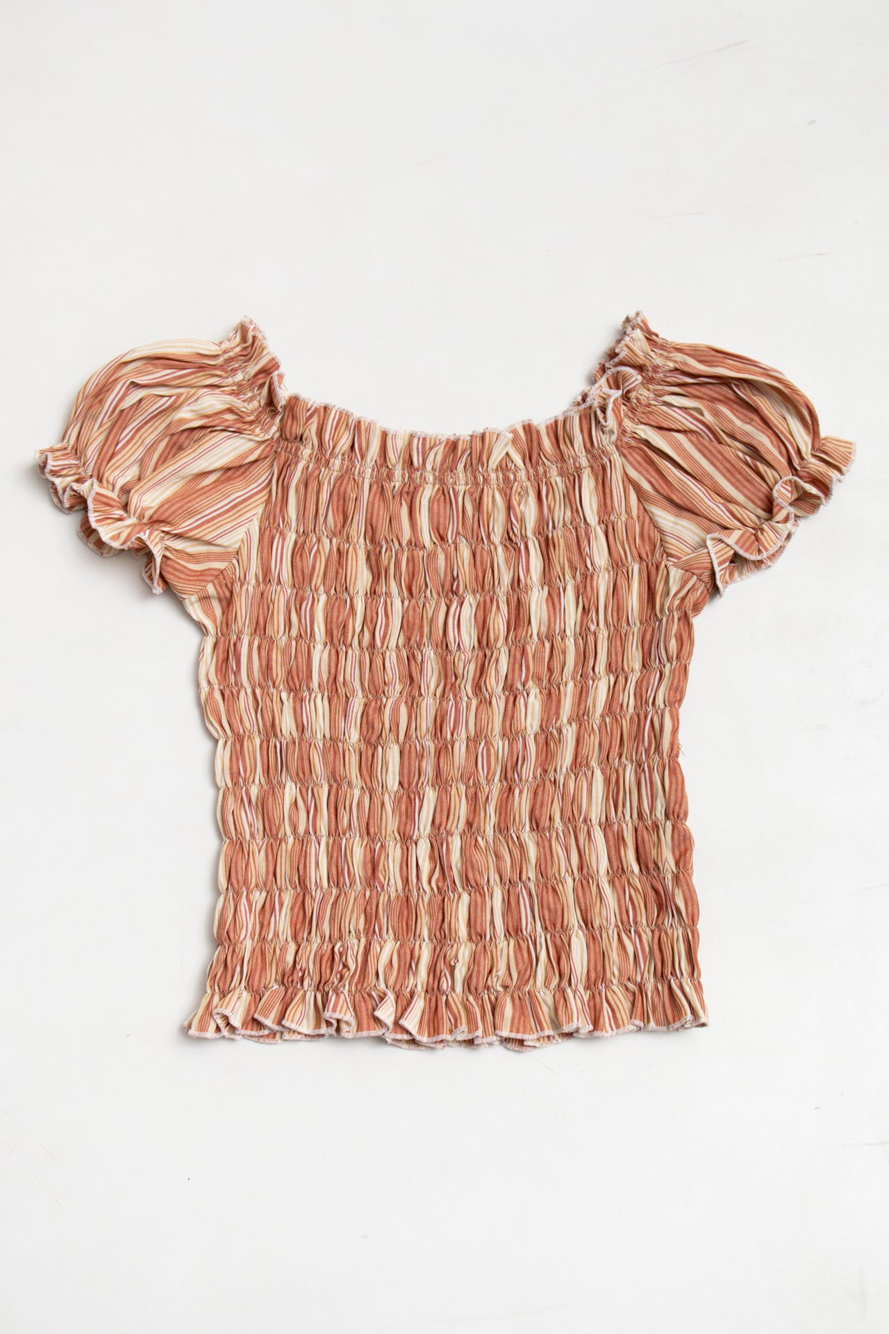 #40 Ricardo Santiago striped ruched top | c. 165 | size 8/10