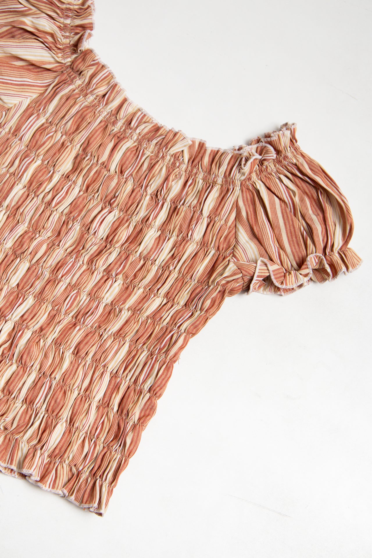 #40 Ricardo Santiago striped ruched top | c. 165 | size 8/10