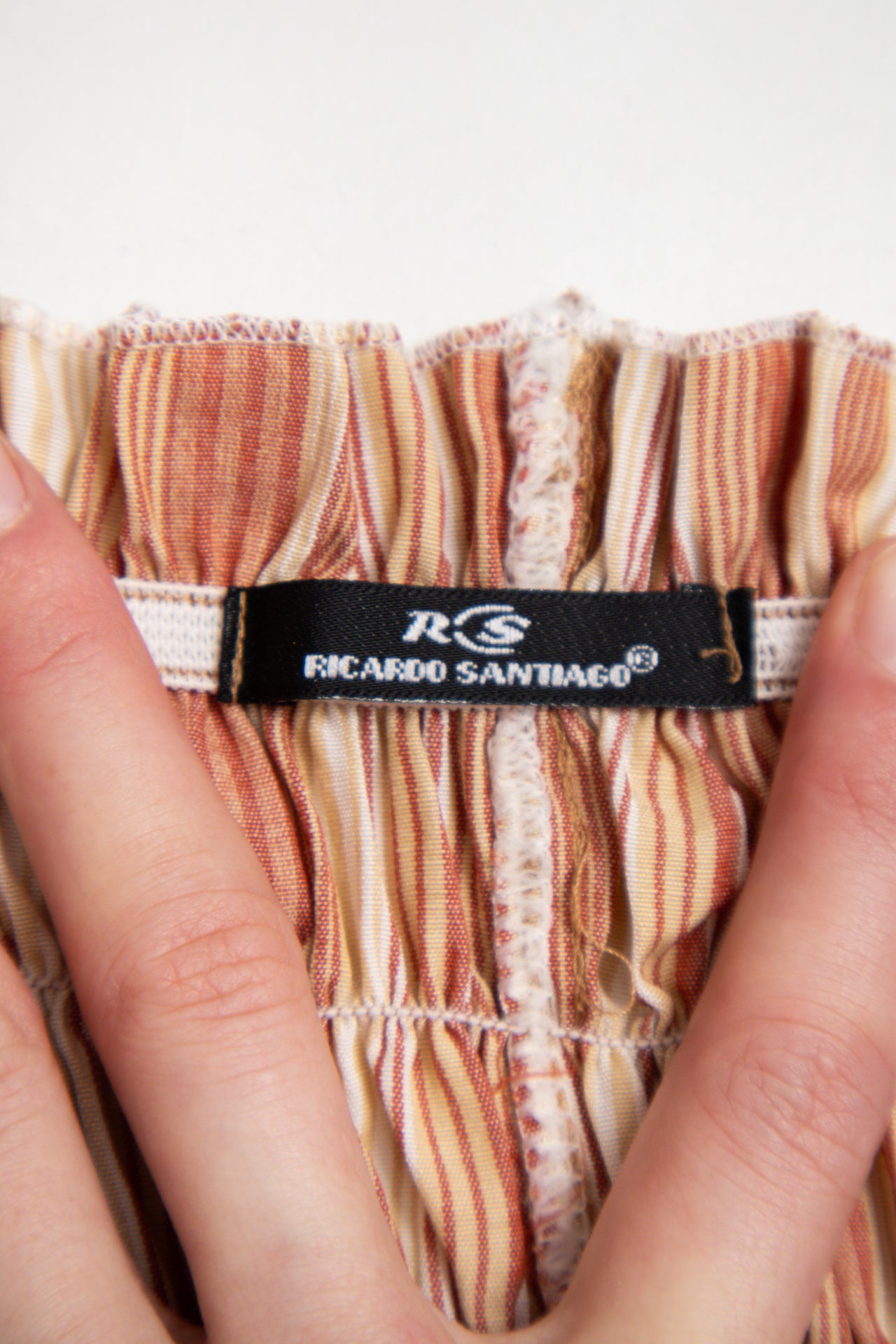 #40 Ricardo Santiago striped ruched top | c. 165 | size 8/10