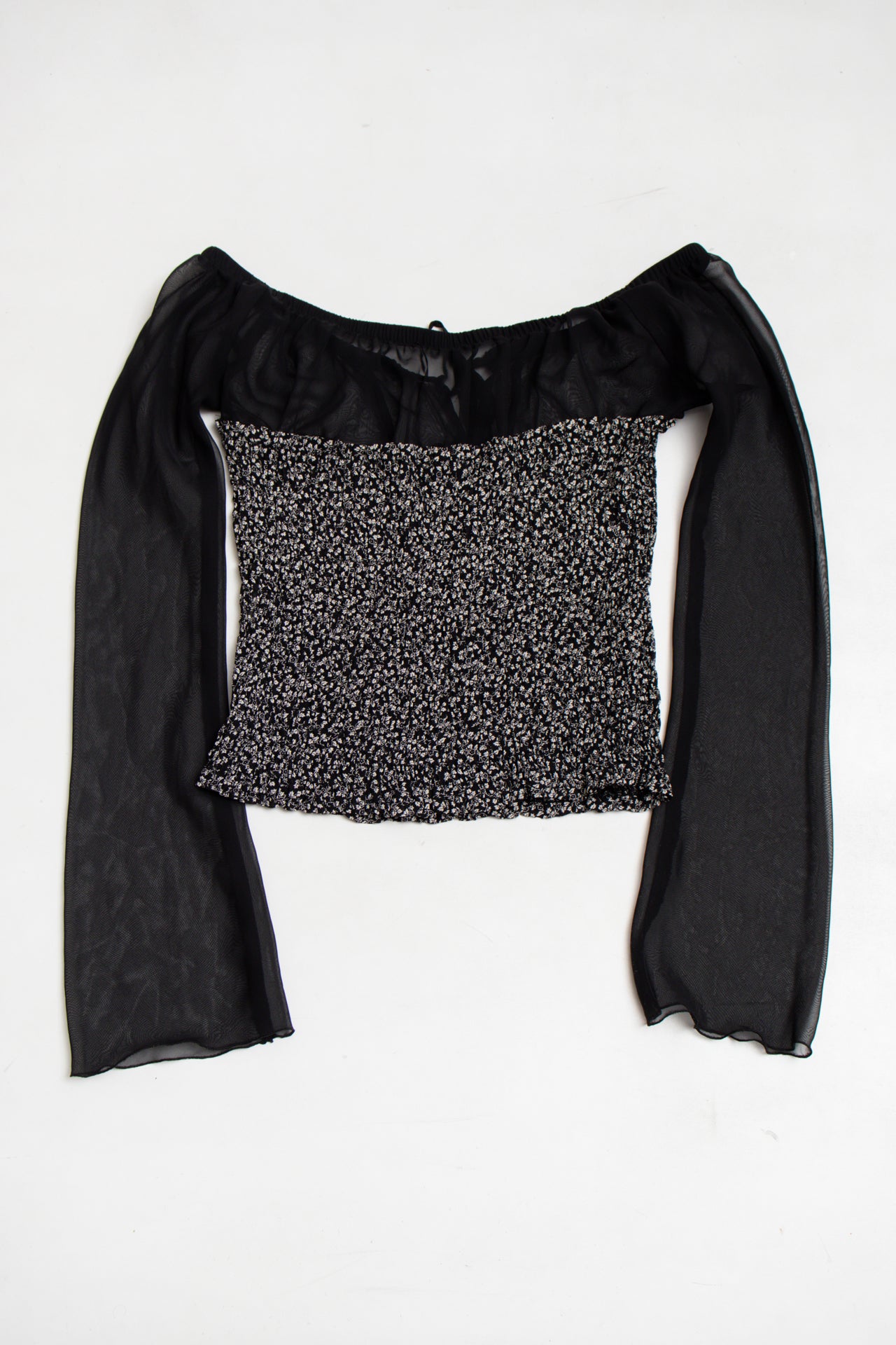 #41 Etam flared mesh sleeve top | c. 165 | size 10