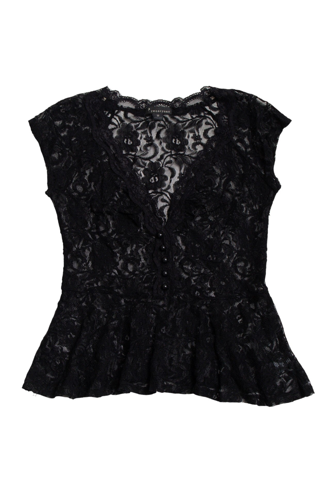 #42 Twenty One lace buttoned top | c. 165 | size 10