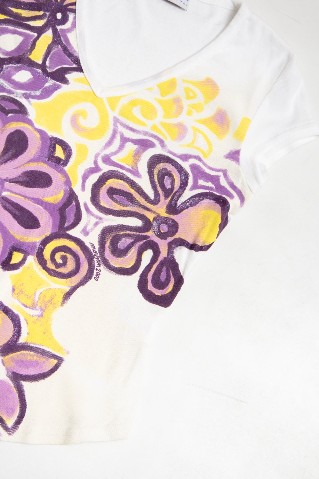 #48 Morgan de Toi painted print tee | c. 165 | size 8