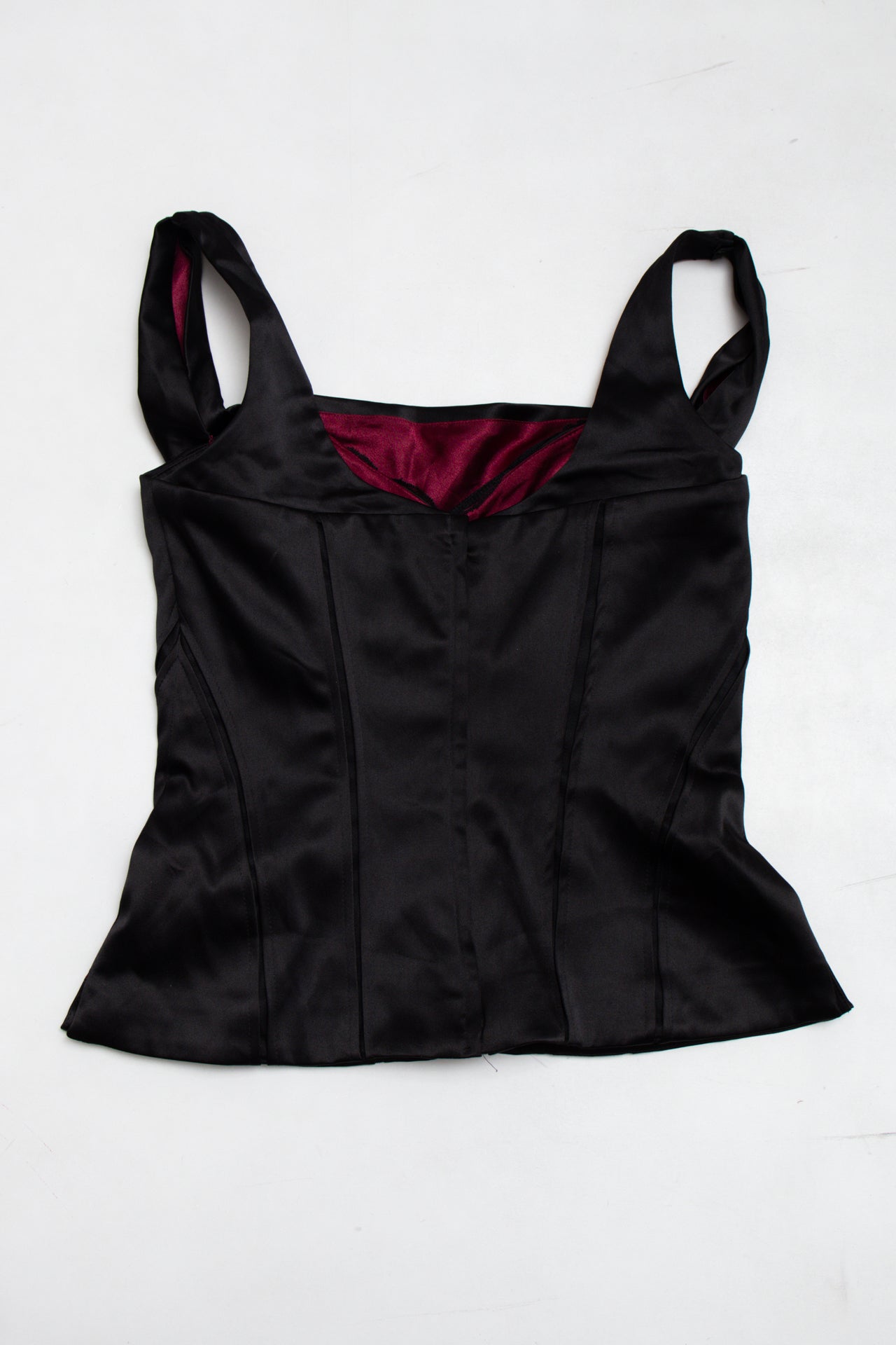 #50 White House cow-neck corset top | c. 165 | size 8