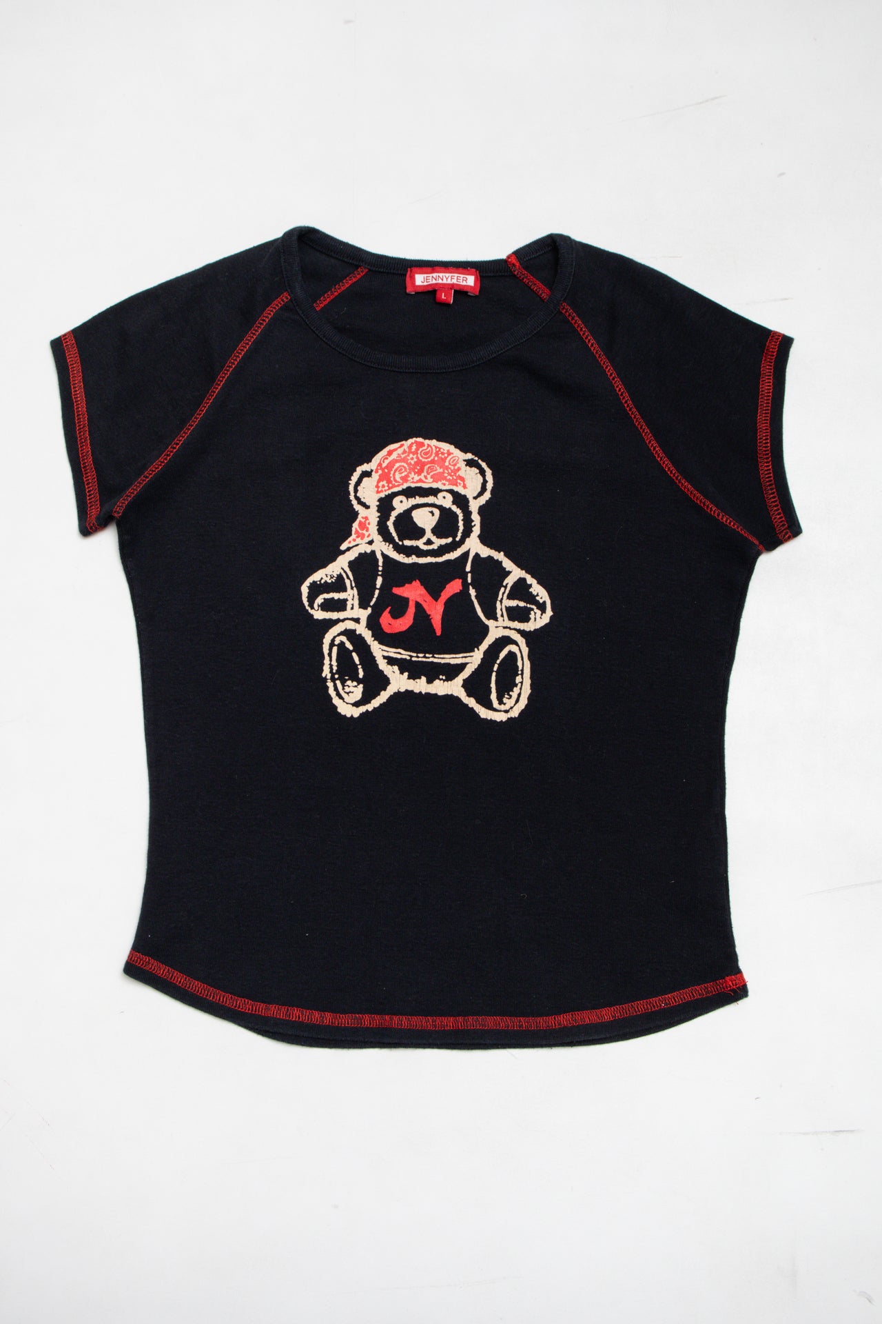 #61 Jennyfer bear print cotton tee | c. 165 | size 12