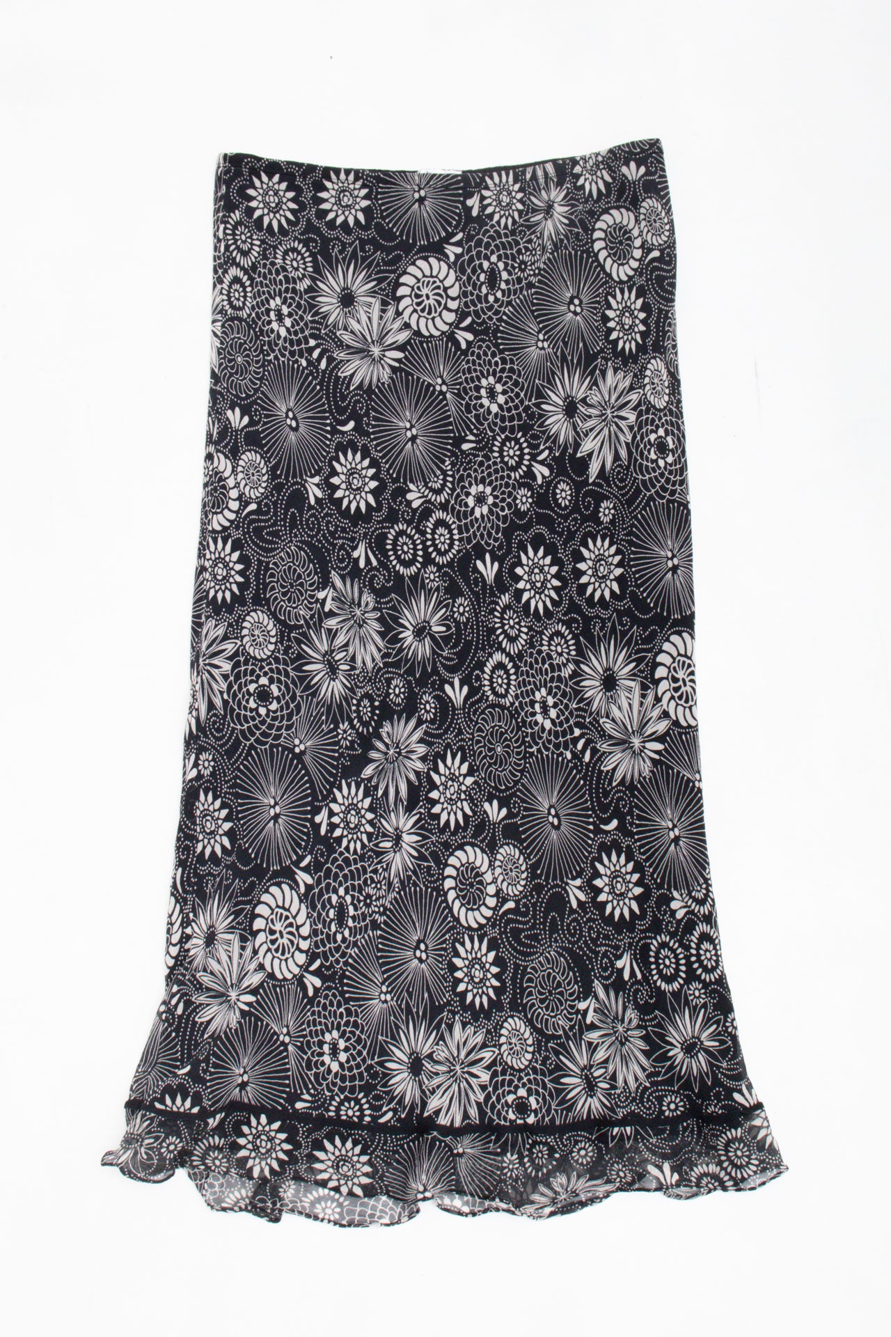 #74 Allison Taylor Silk Black Floral Midi | Collection 140 | Size 8/10